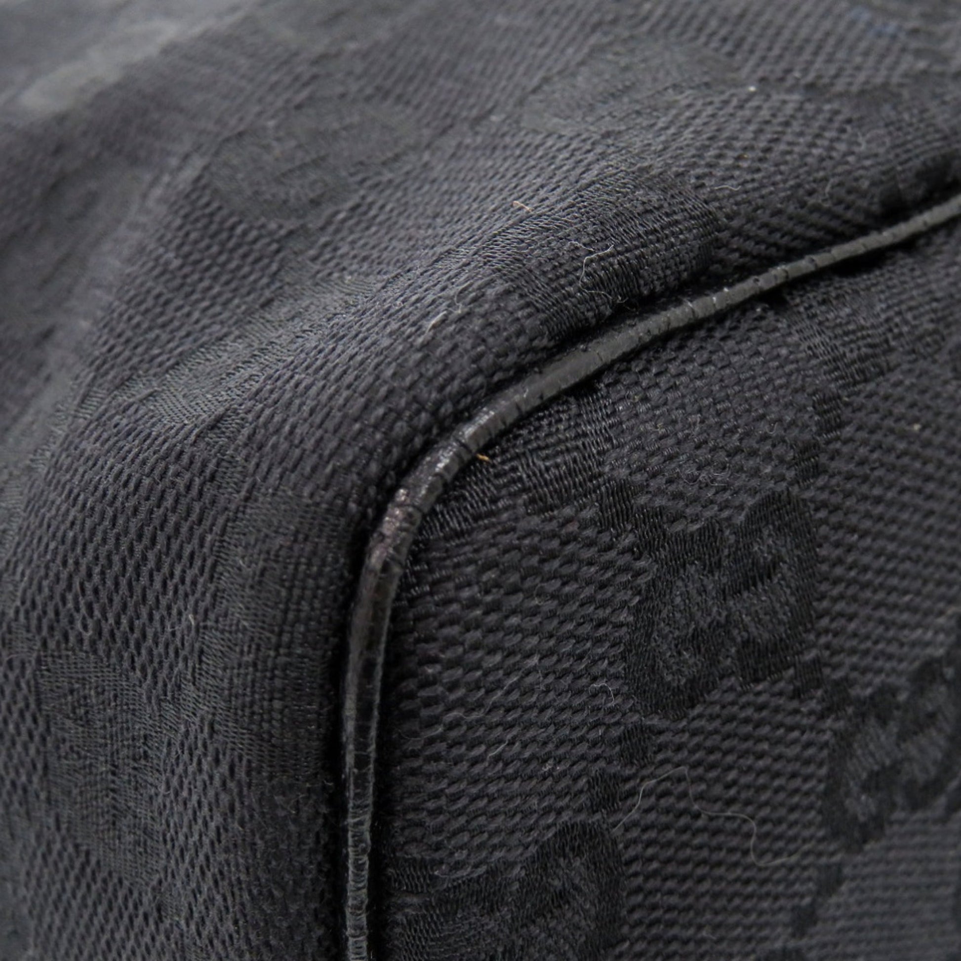 Gucci Black Gg Canvas Pouch Vanity Bag