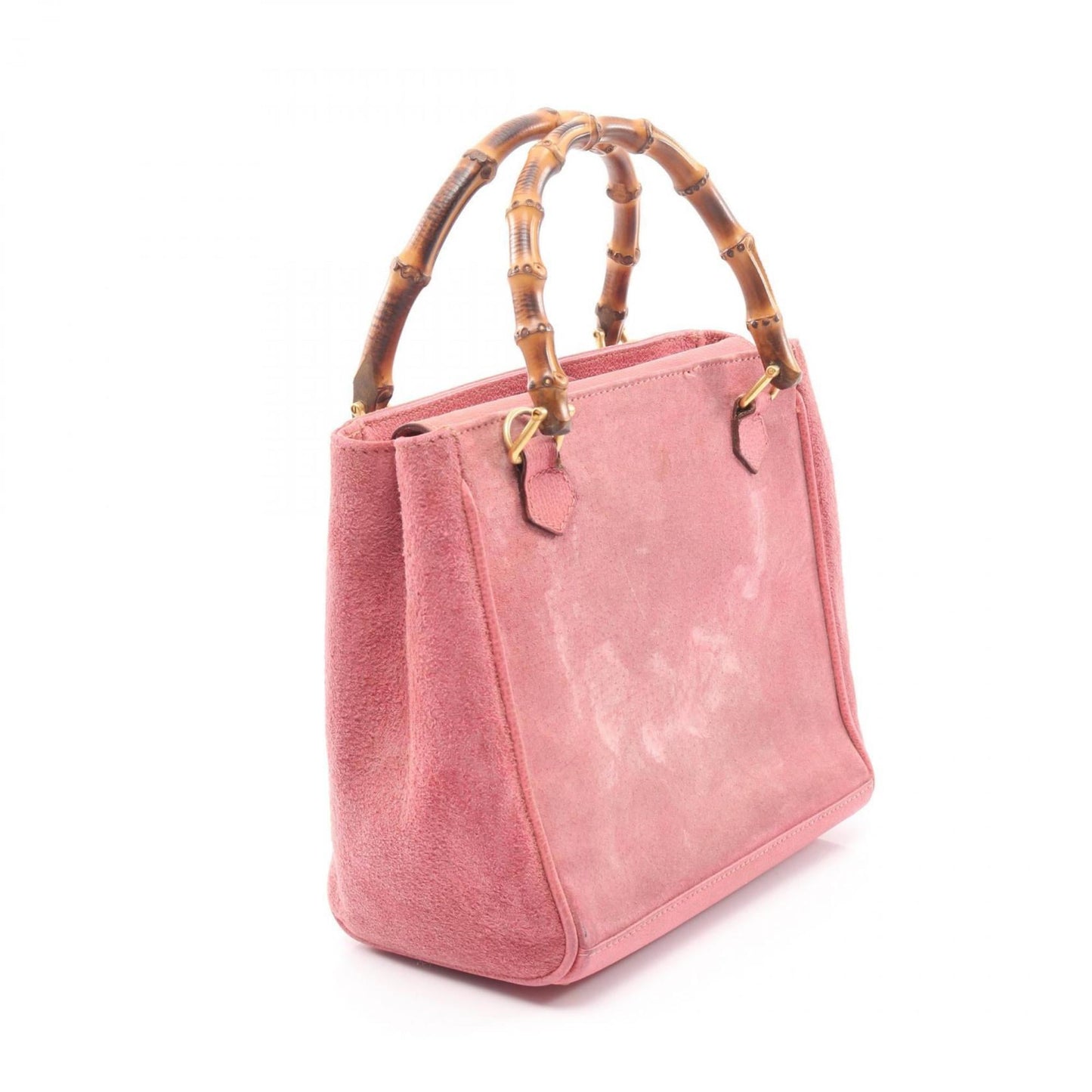 Gucci Pink Suede Leather Handbag