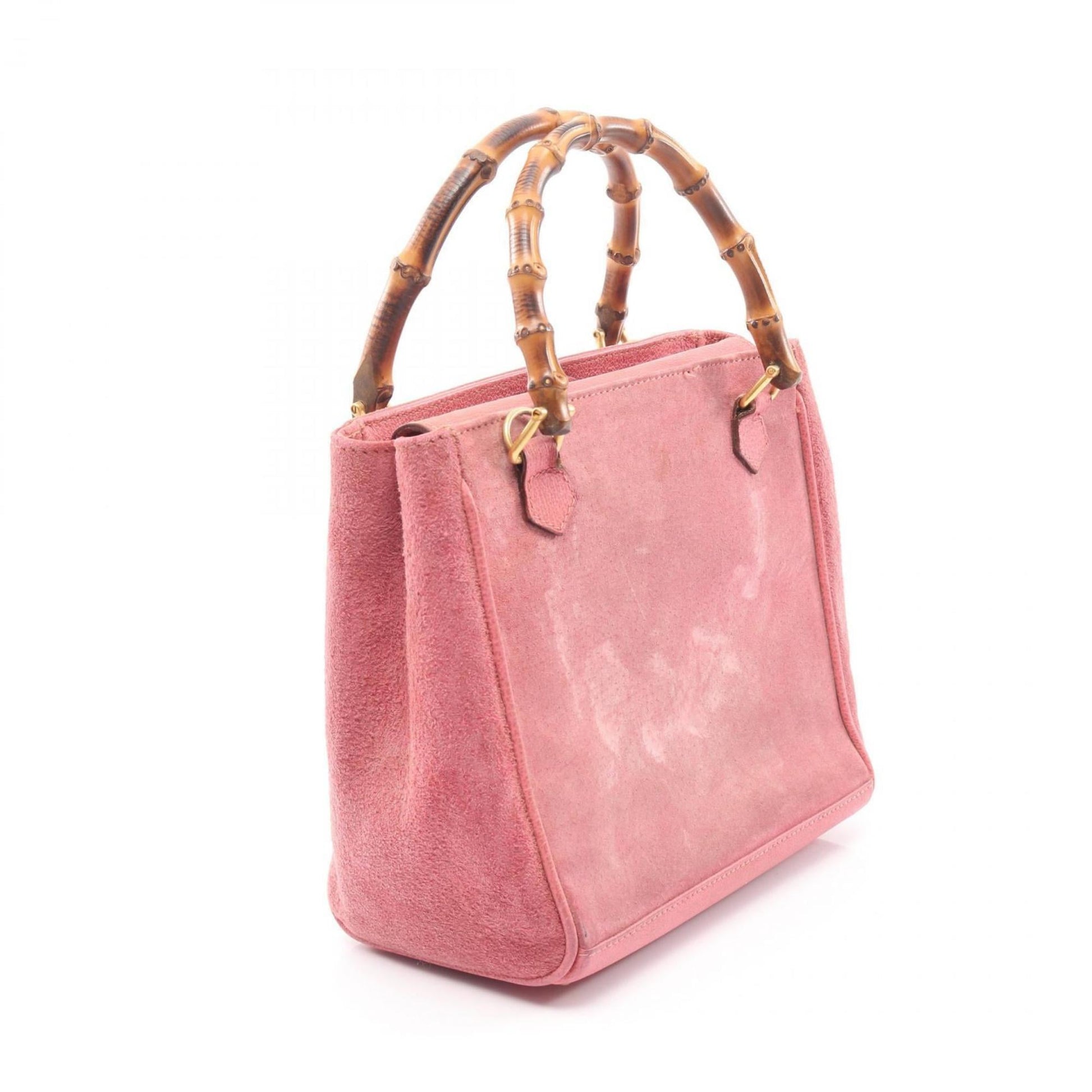Gucci Pink Suede Leather Handbag