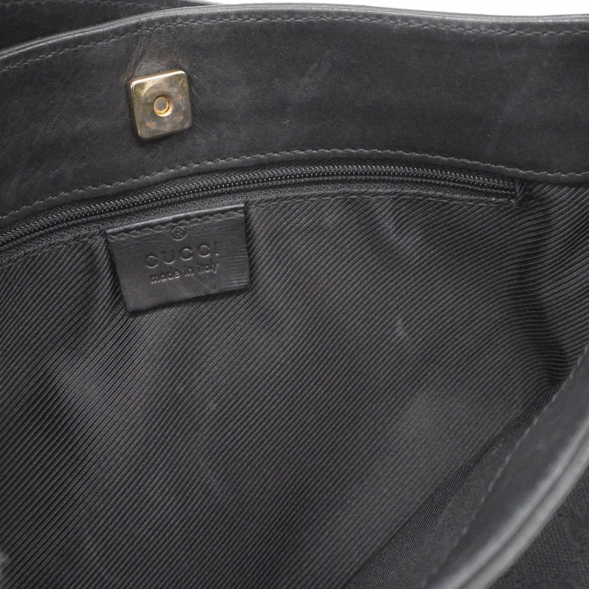 Gucci Black Canvas Shoulder Bag