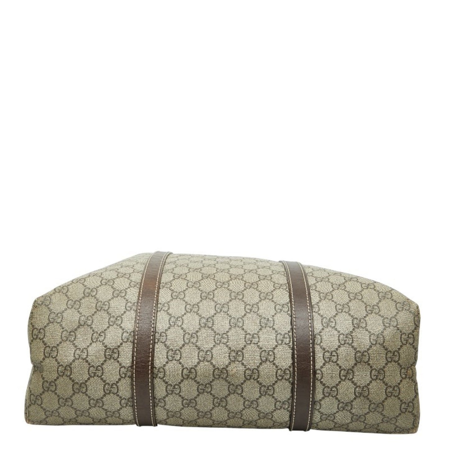 Gucci Beige Brown Pvc Leather Tote Bag