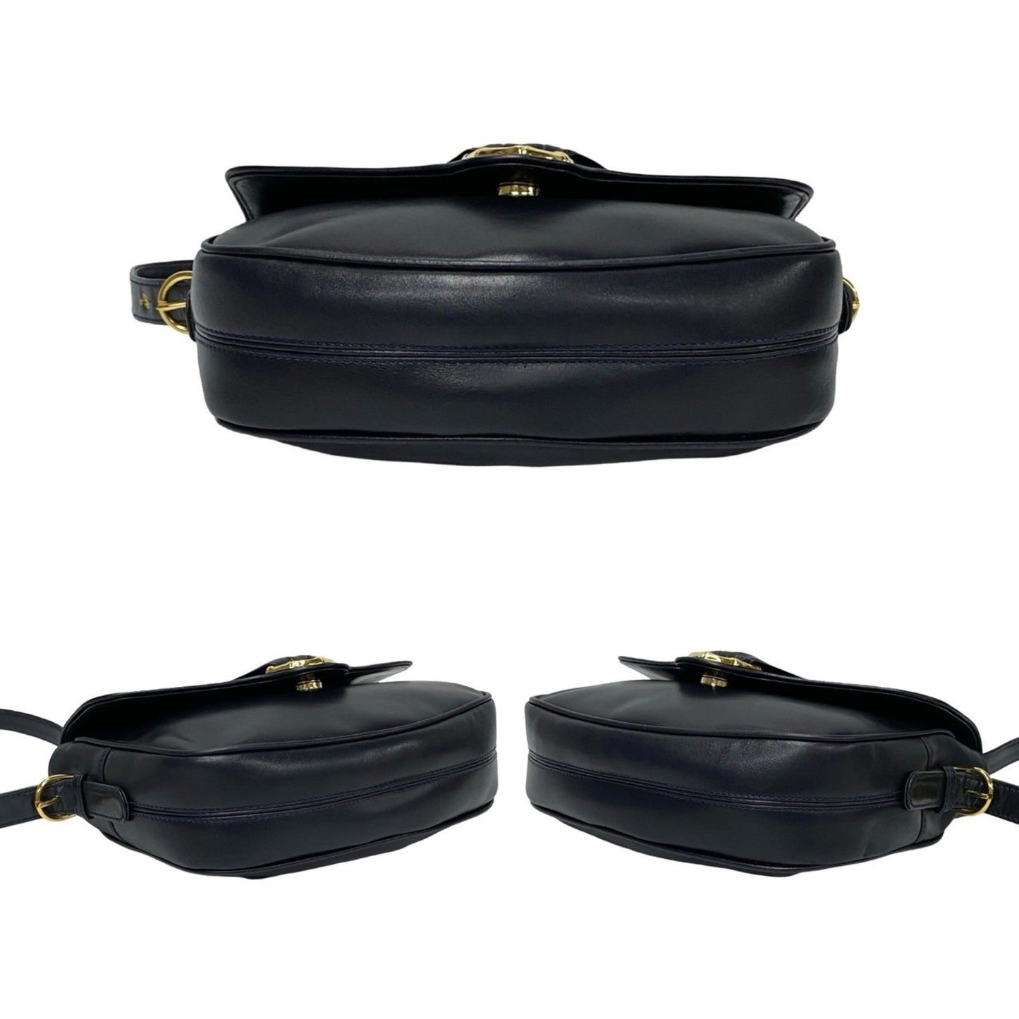 Gucci Black Leather Pochette Shoulder Bag