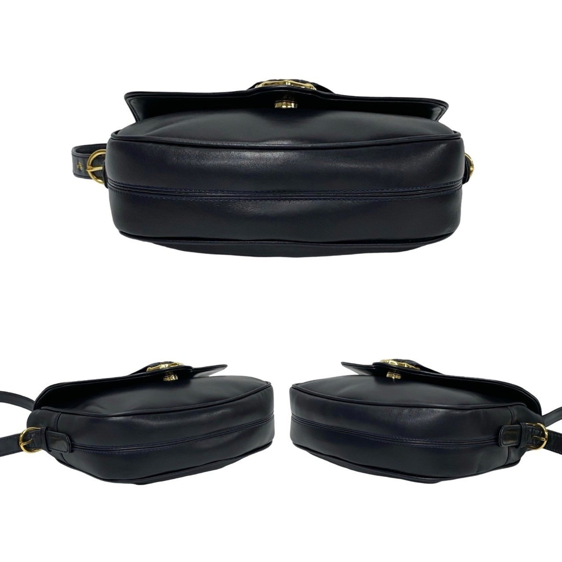 Gucci Black Leather Pochette Shoulder Bag