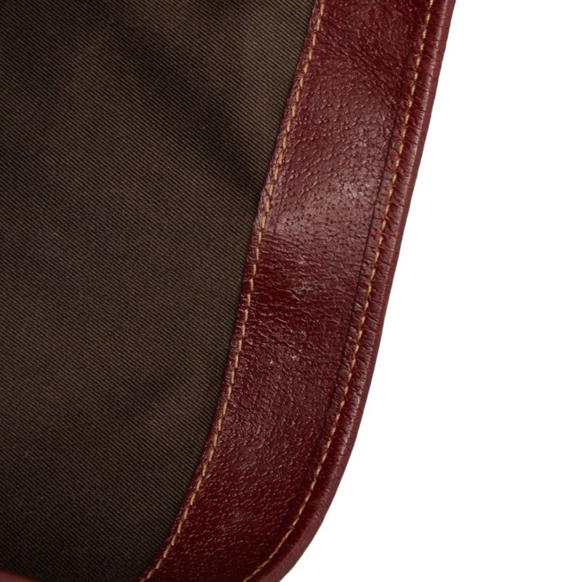 Gucci Beige Red Color Canvas Leather Handbag Tote Bag