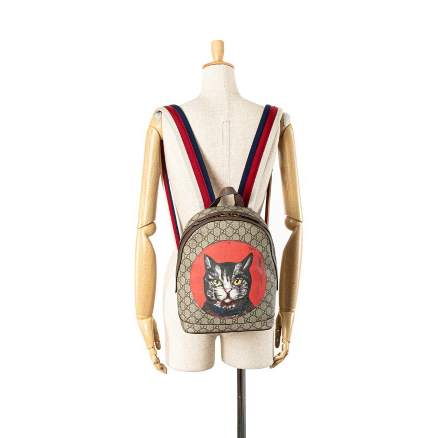 Gucci Beige Brown Multi-Color Pvc Leather Backpack
