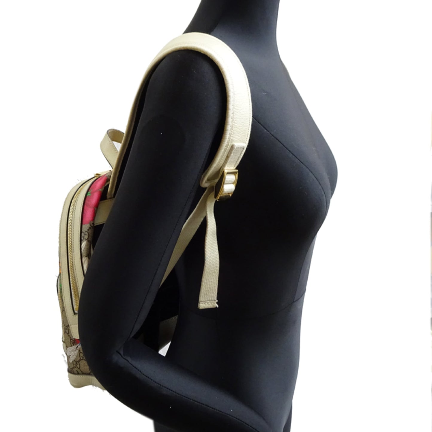 Gucci Beige White Gg Supreme Leather Backpack