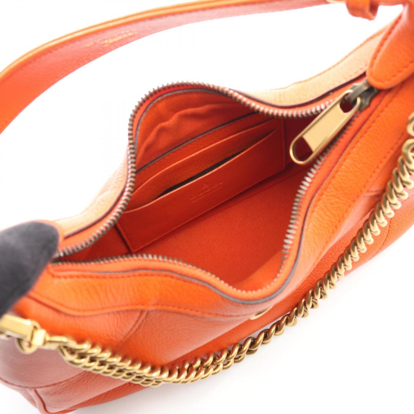 Gucci Orange Leather Shoulder Bag