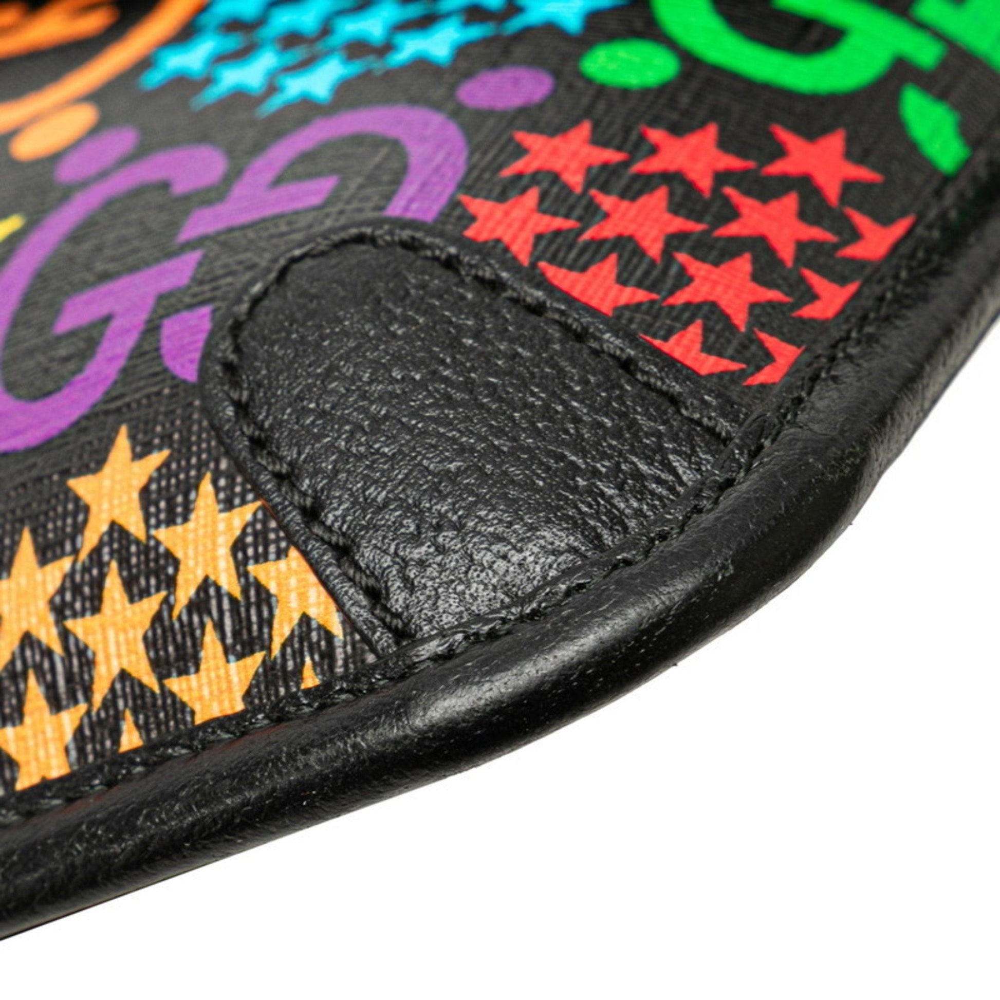 Gucci Black Multi-Color Leather Sling Bag