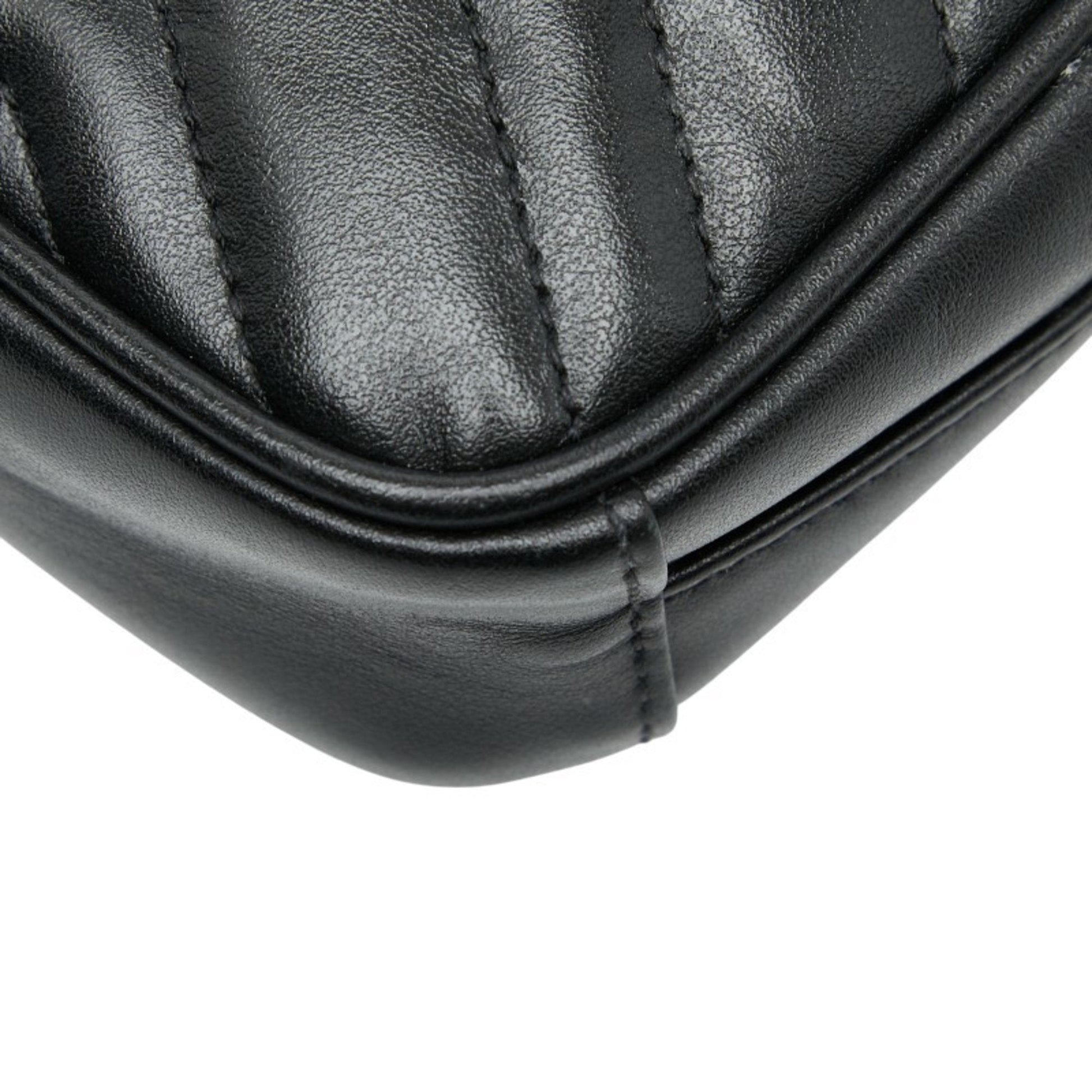 Gucci Gg Marmont Black Leather Shoulder Bag