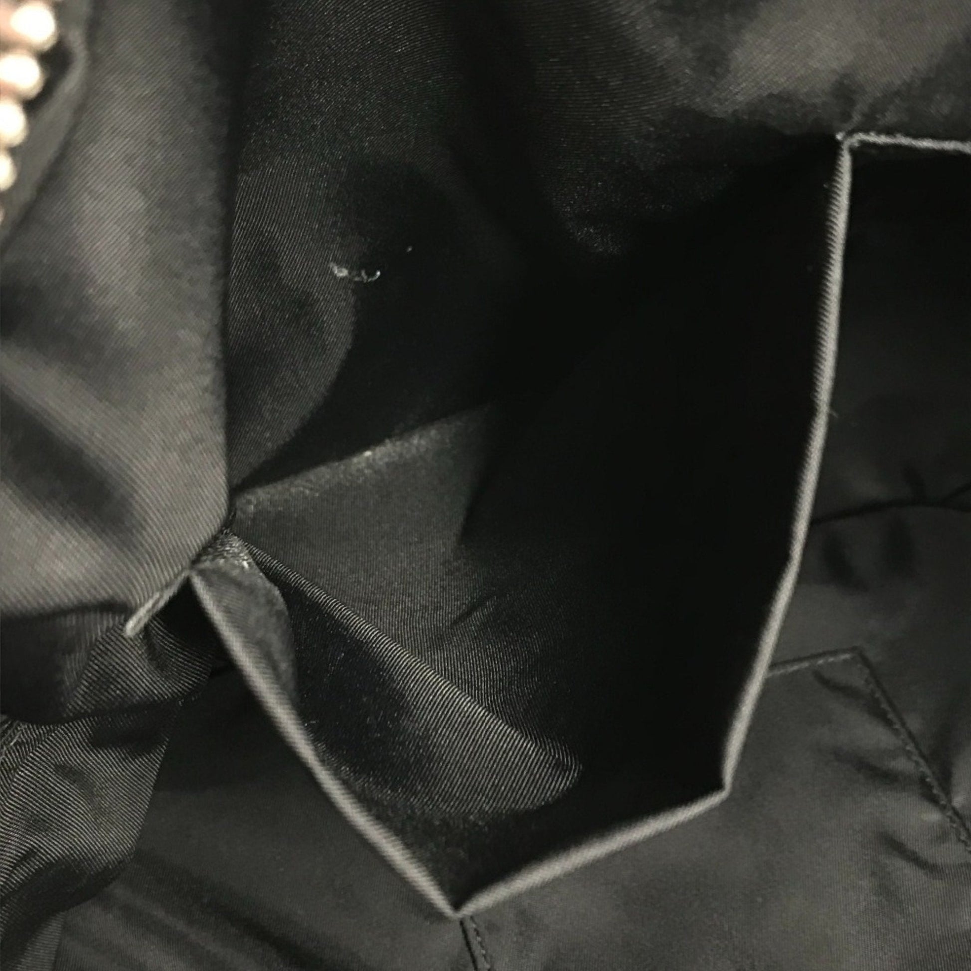 Gucci Black Leather Canvas Handbag Shoulder Bag Tote Bag