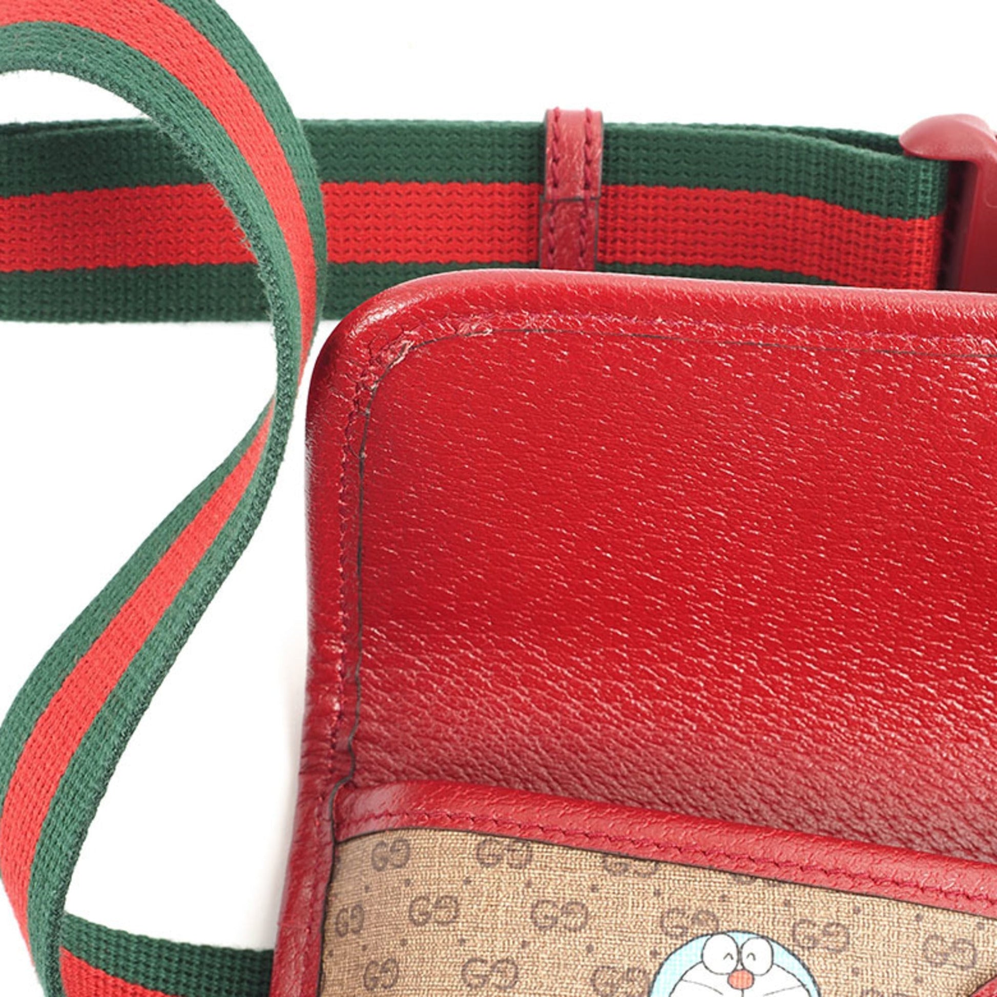 Gucci Beige Bordeaux Pvc Leather Sling Bag