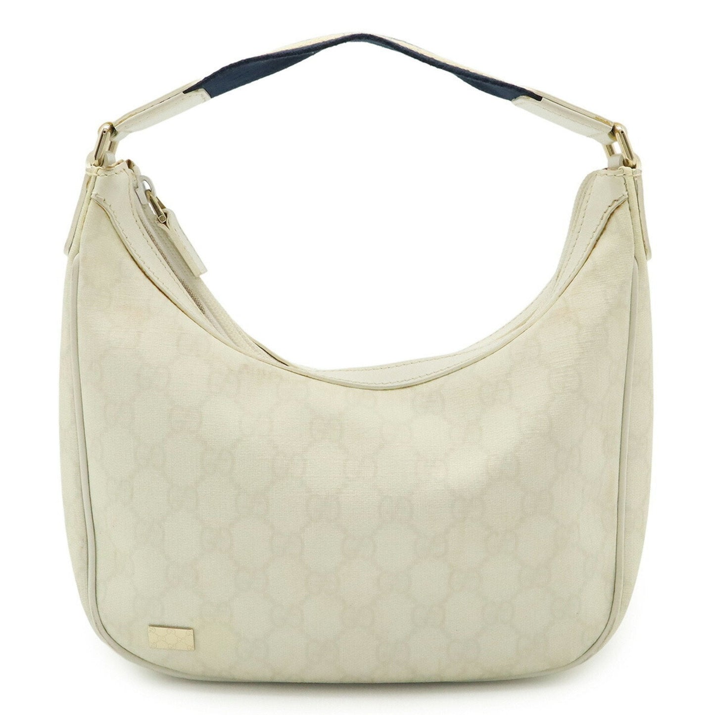 Gucci Navy White Pvc Leather Handbag Shoulder Bag