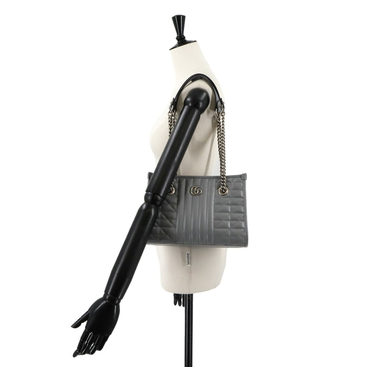 Gucci Gray Leather Tote Bag