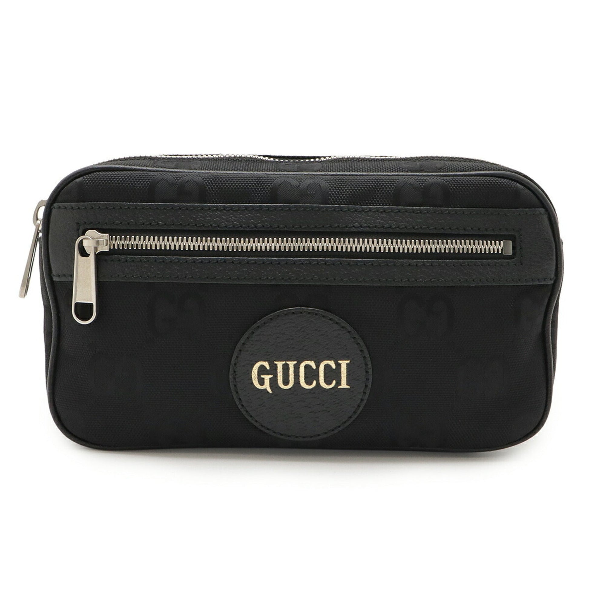 Gucci Black Nylon Canvas Leather Sling Bag