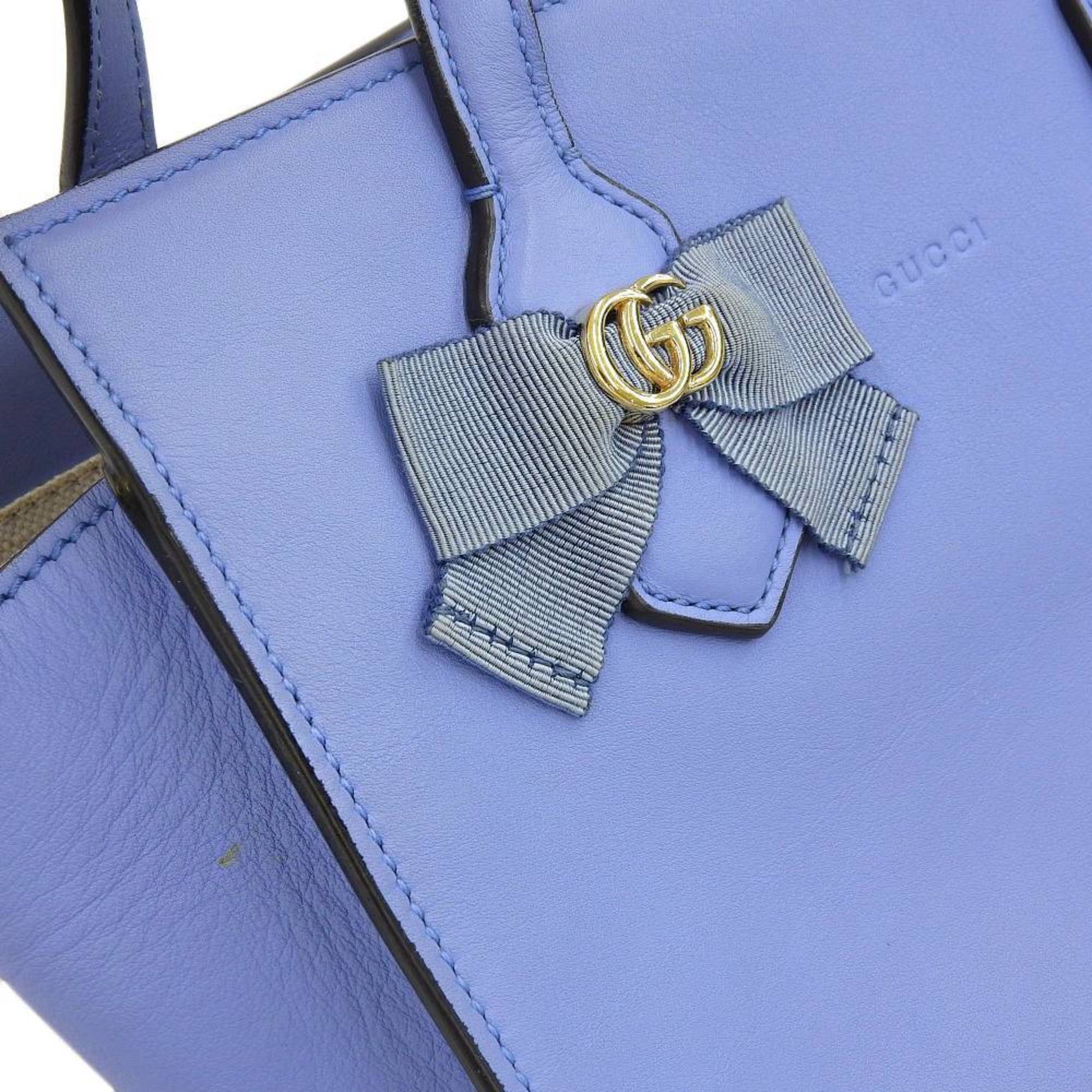 Gucci Blue Bow Handbag Shoulder Bag
