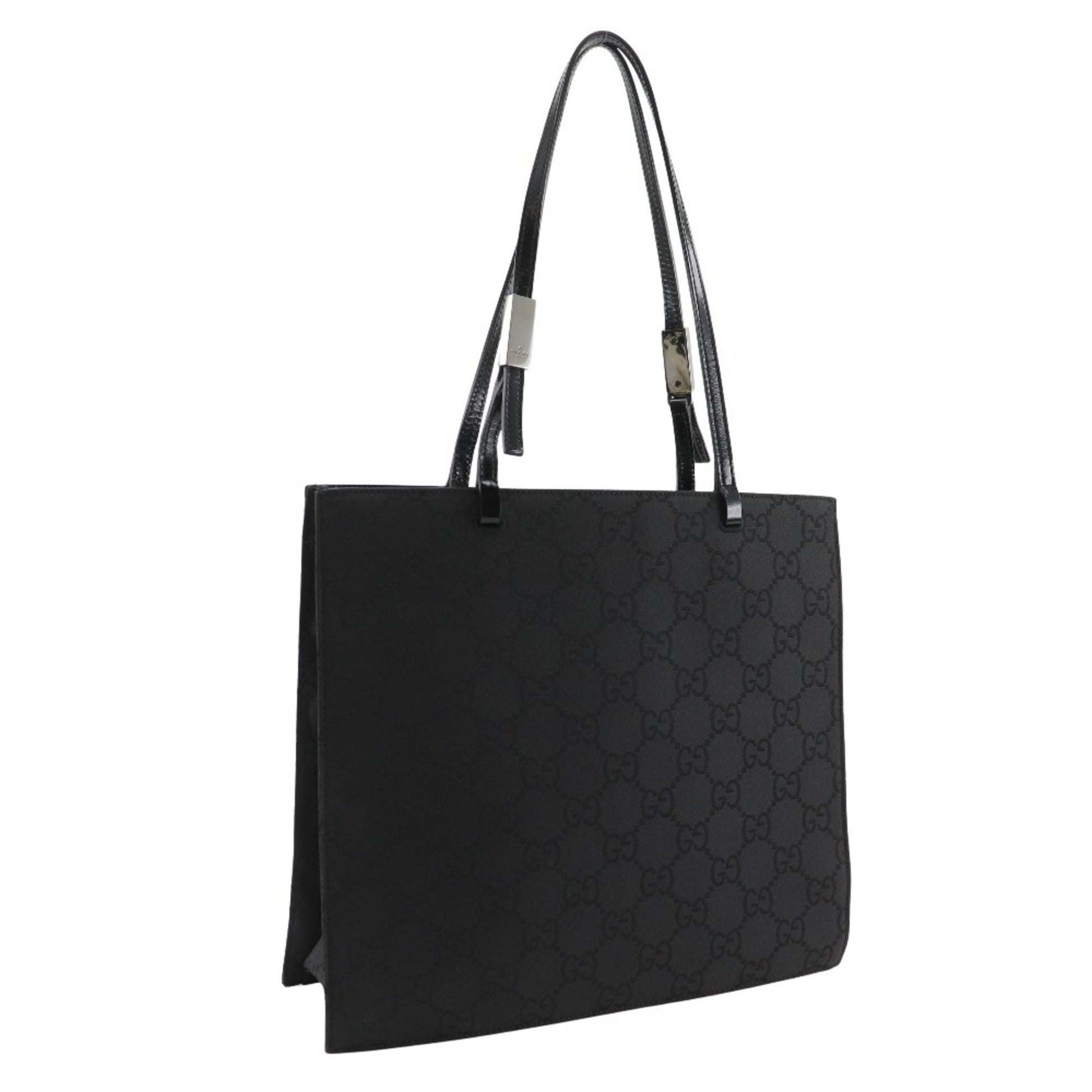 Gucci Black Gg Canvas Tote Bag