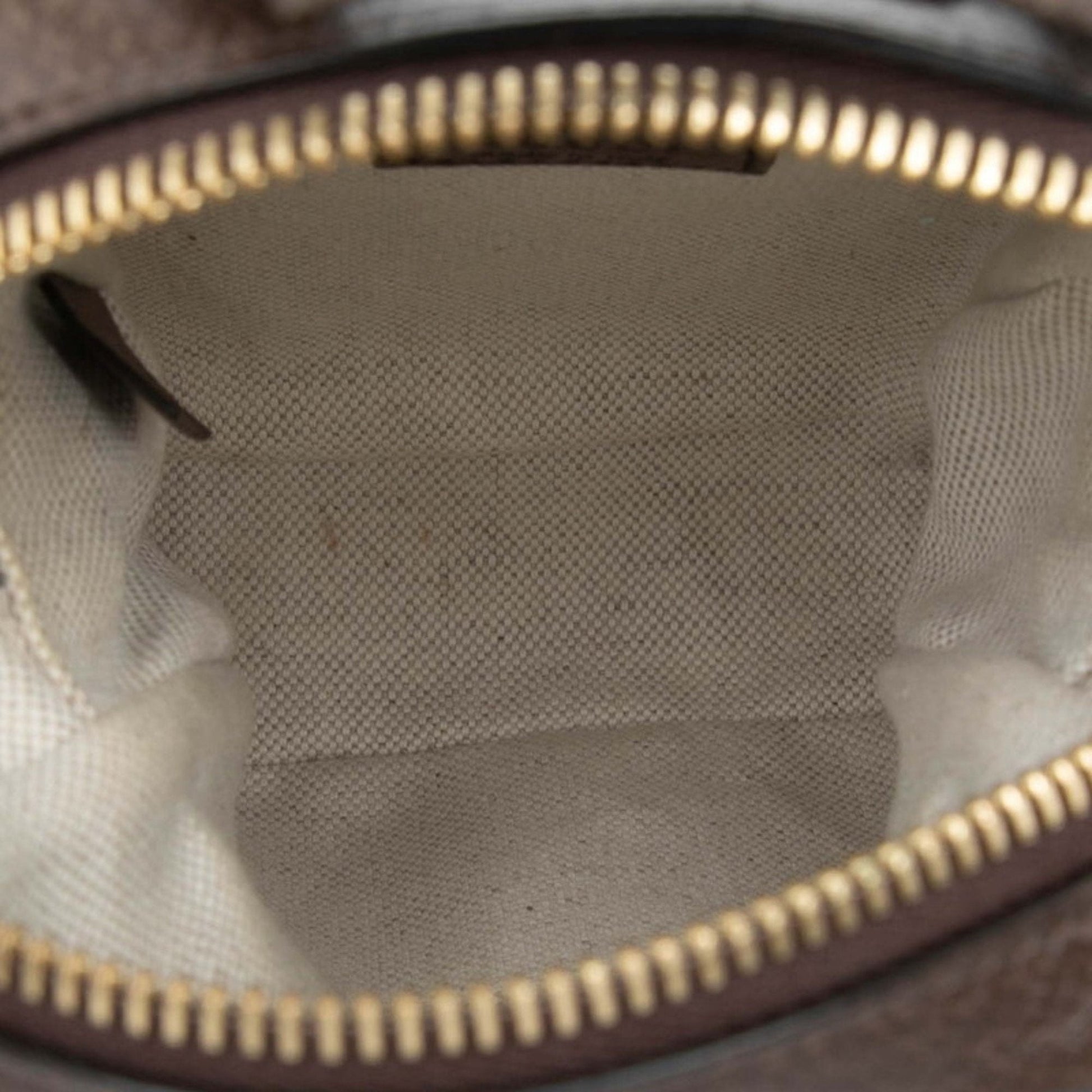 Gucci Beige Brown Canvas Leather Handbag Shoulder Bag