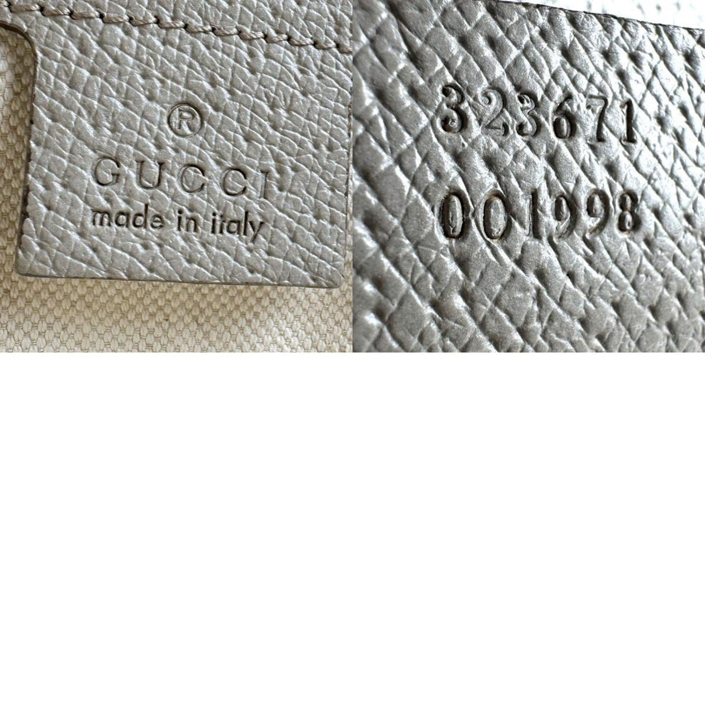Gucci Brown Gray Gg Canvas Leather Handbag
