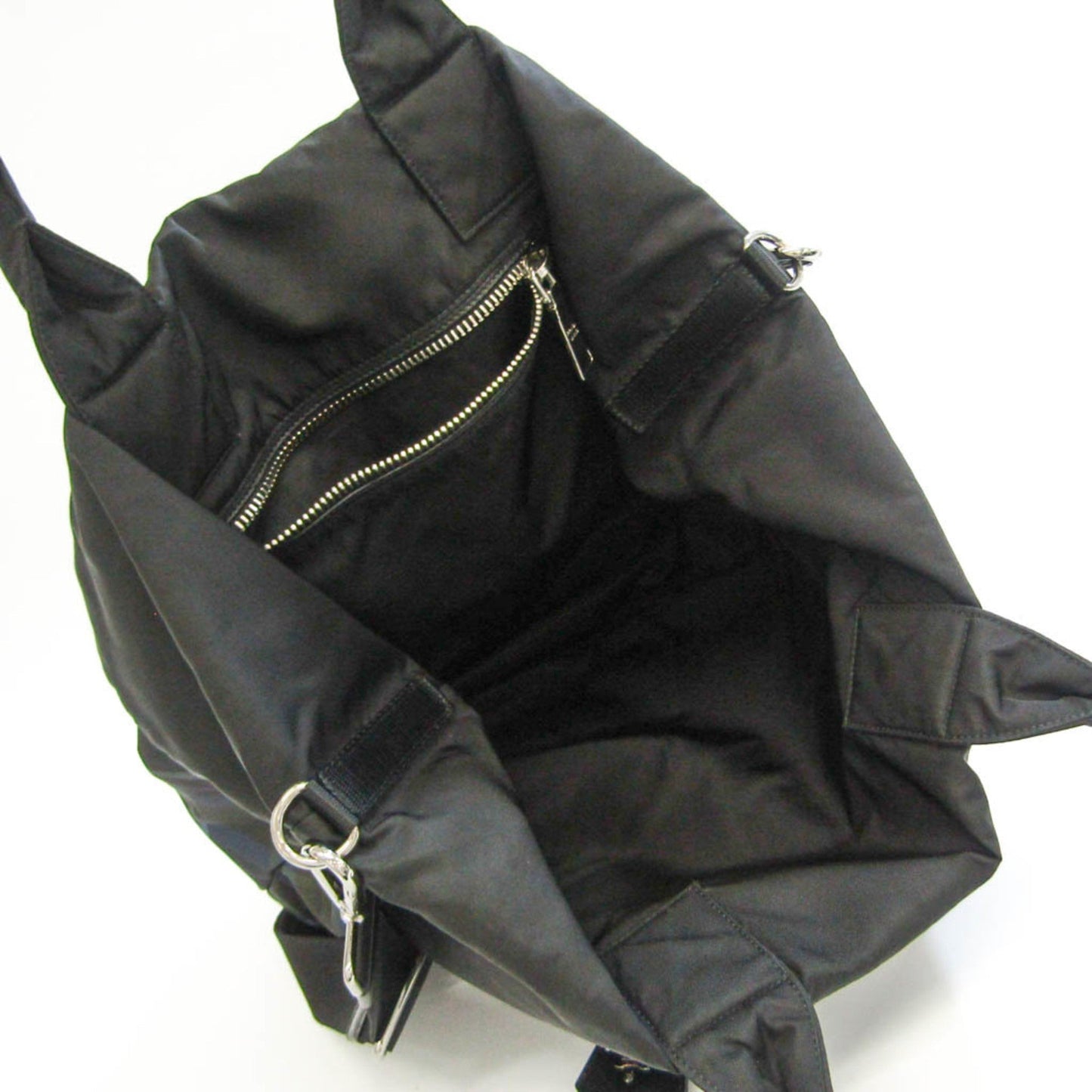 Prada Reversible Bag Women Unisex Tote Bag Dark Nylon Black Blue