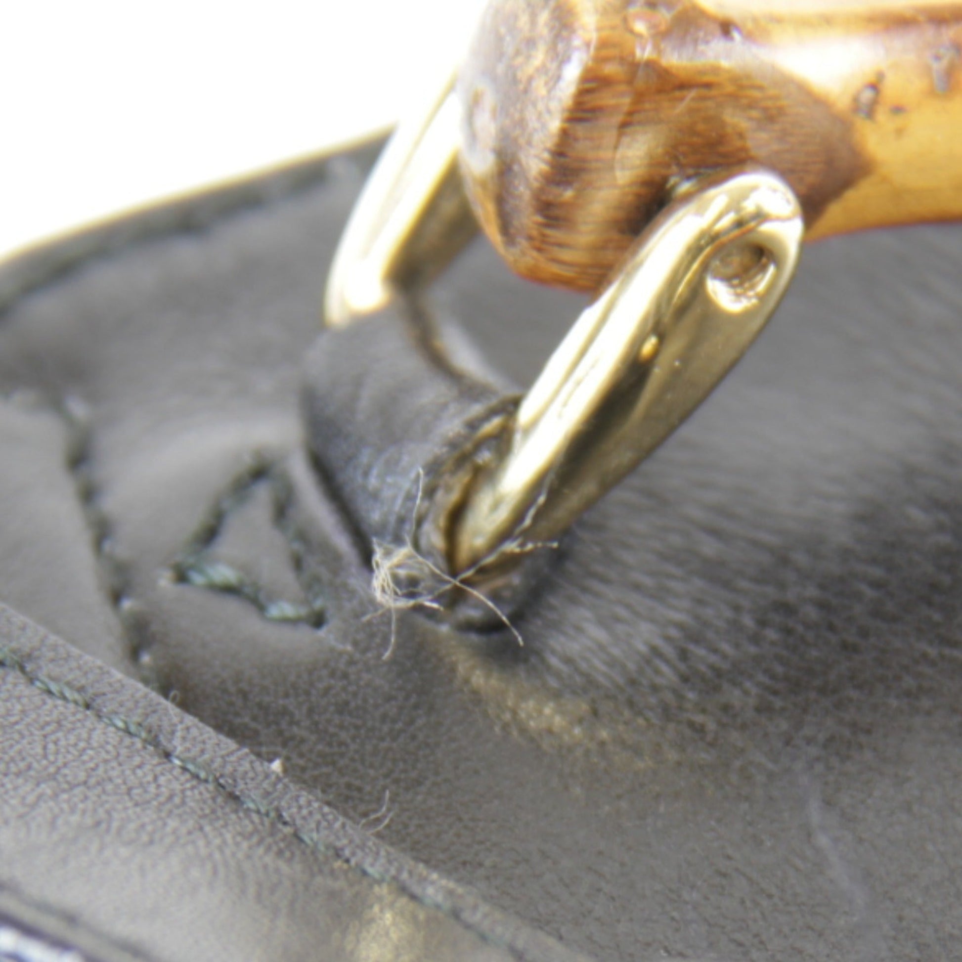 Gucci Black Bamboo Leather Backpack