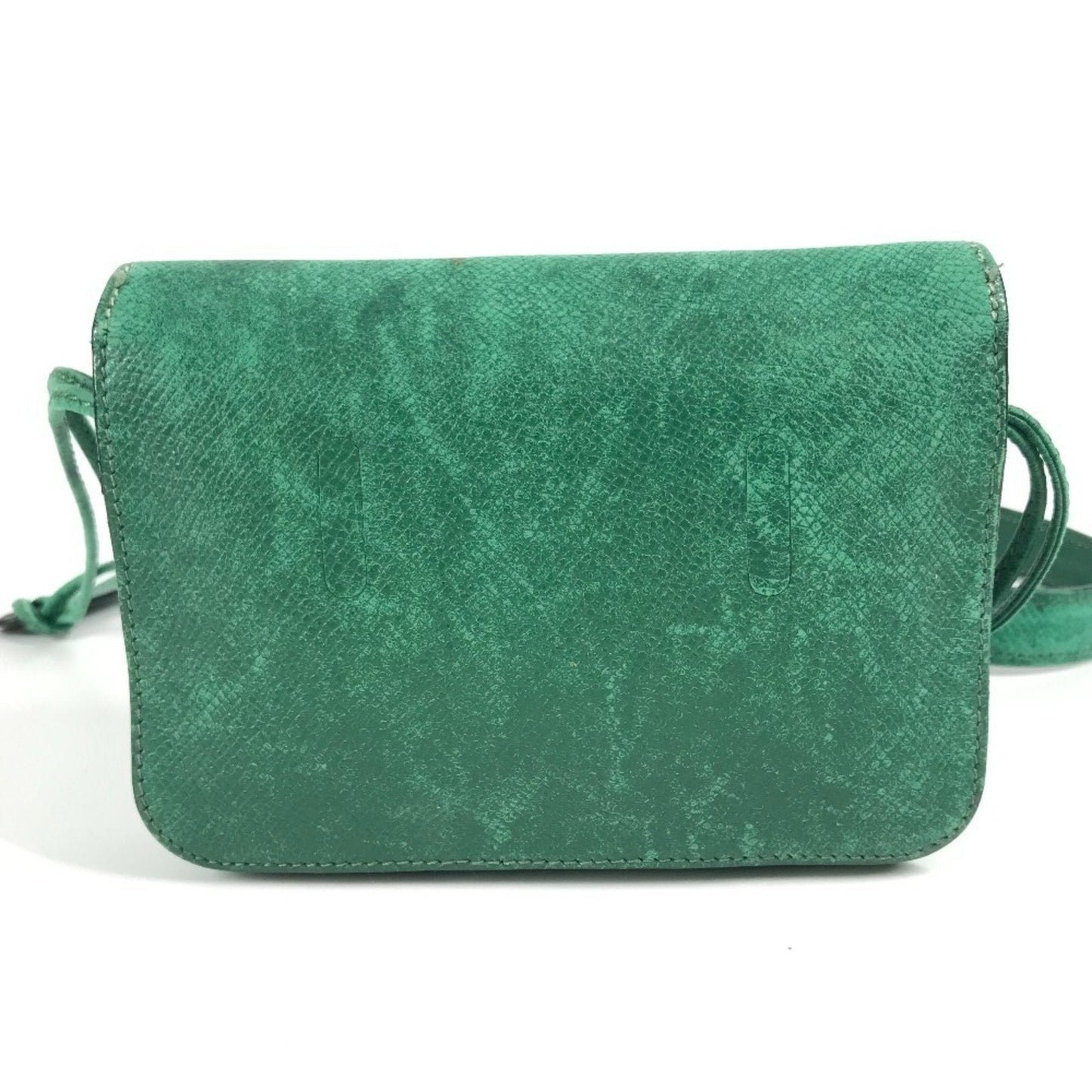 Hermes Pochette Shoulder Bag Leather Green