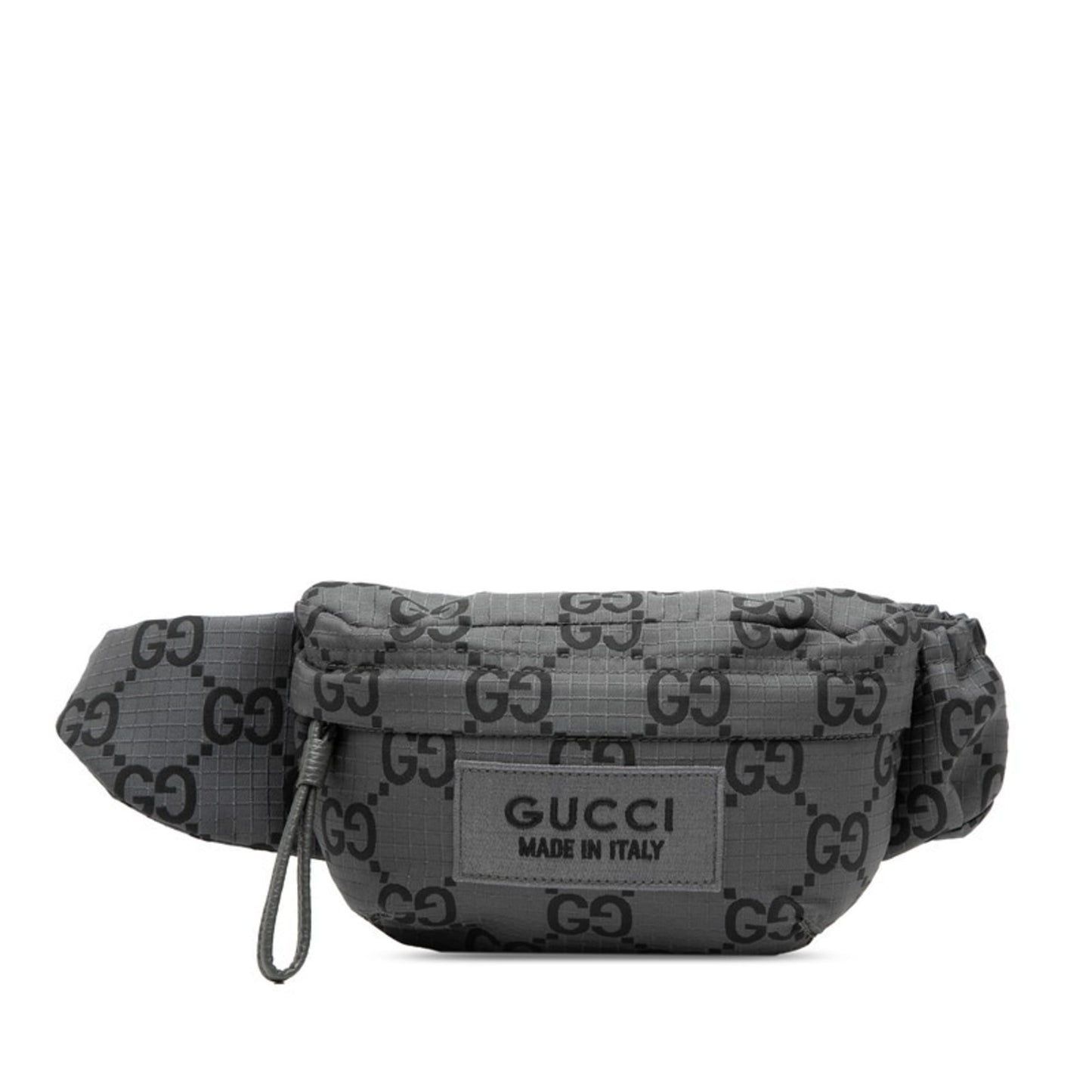 Gucci Gray Nylon Leather Fanny Pack