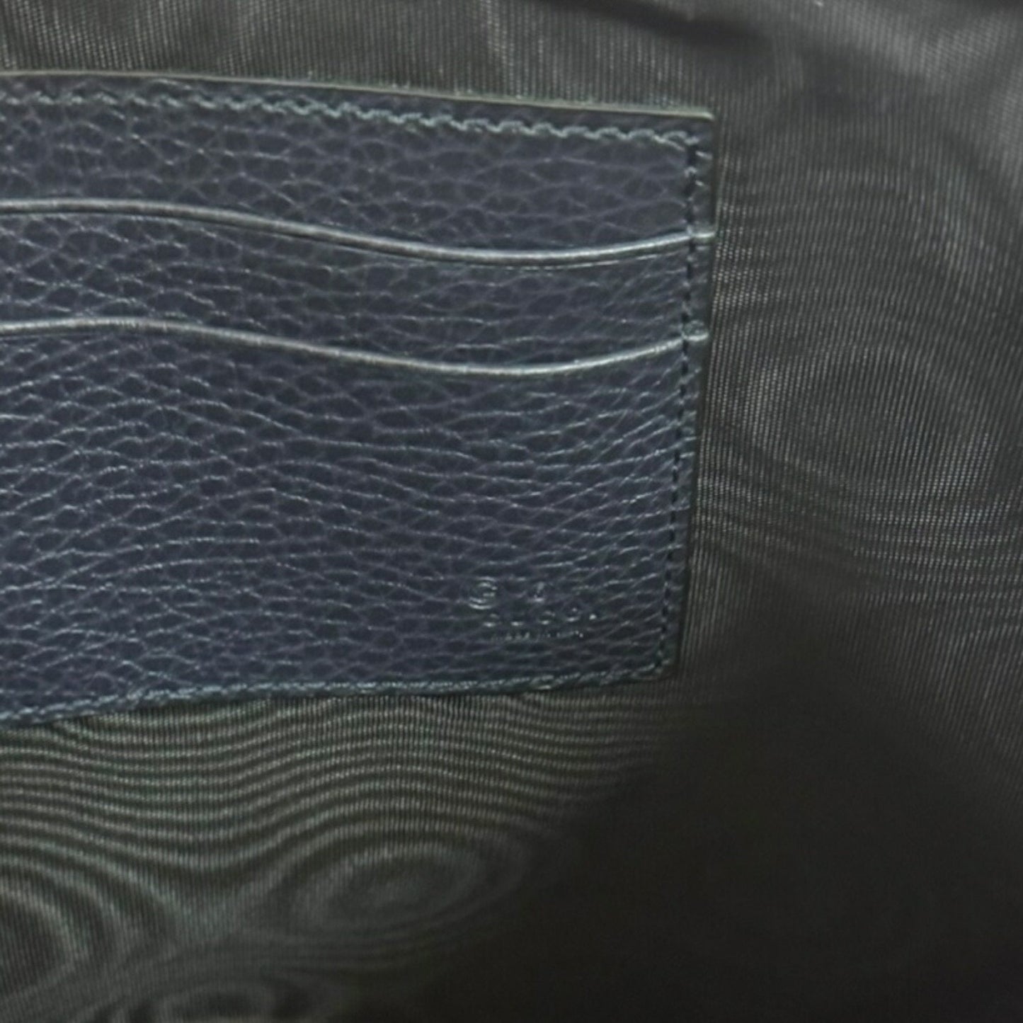 Gucci Navy Leather Clutch Bag