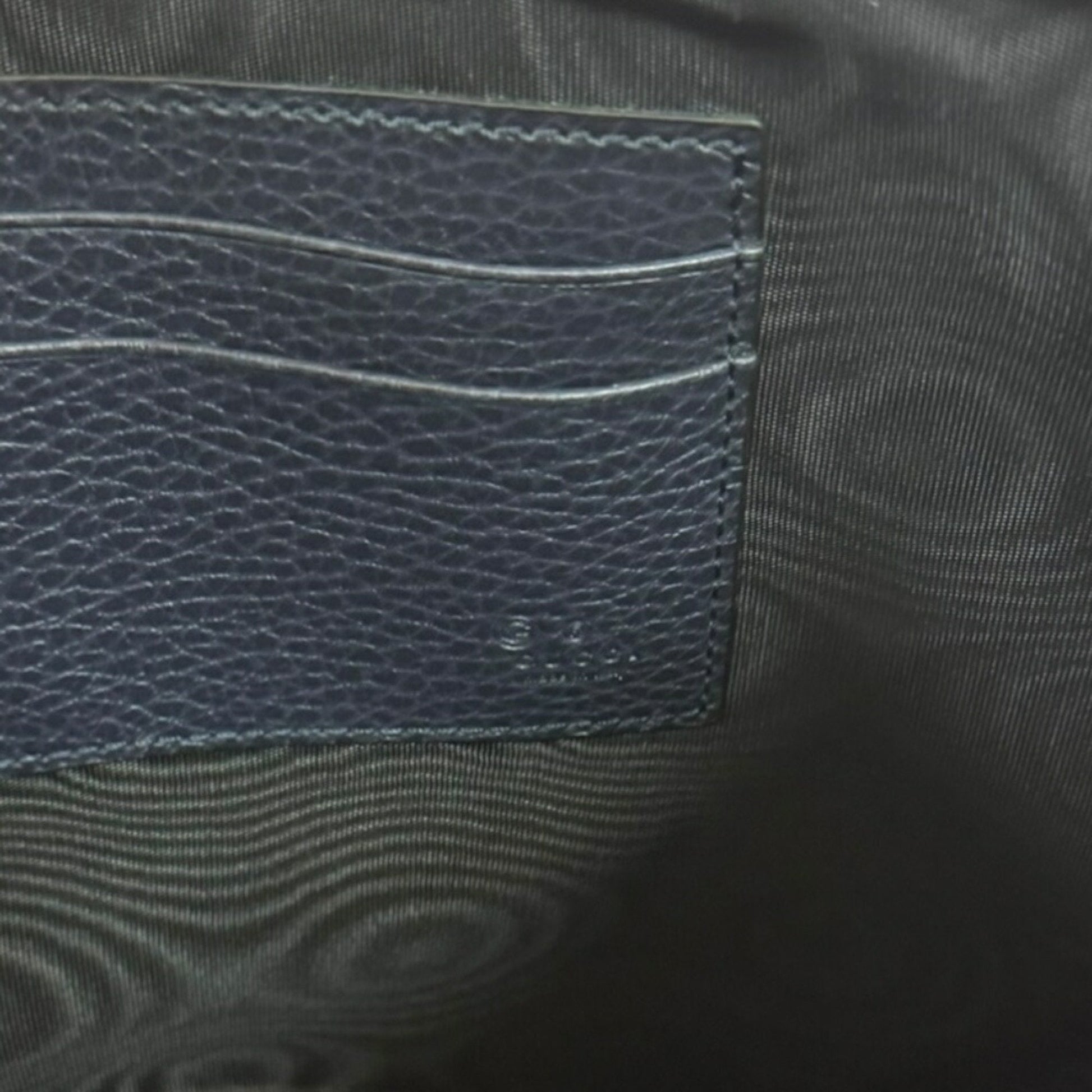 Gucci Navy Leather Clutch Bag