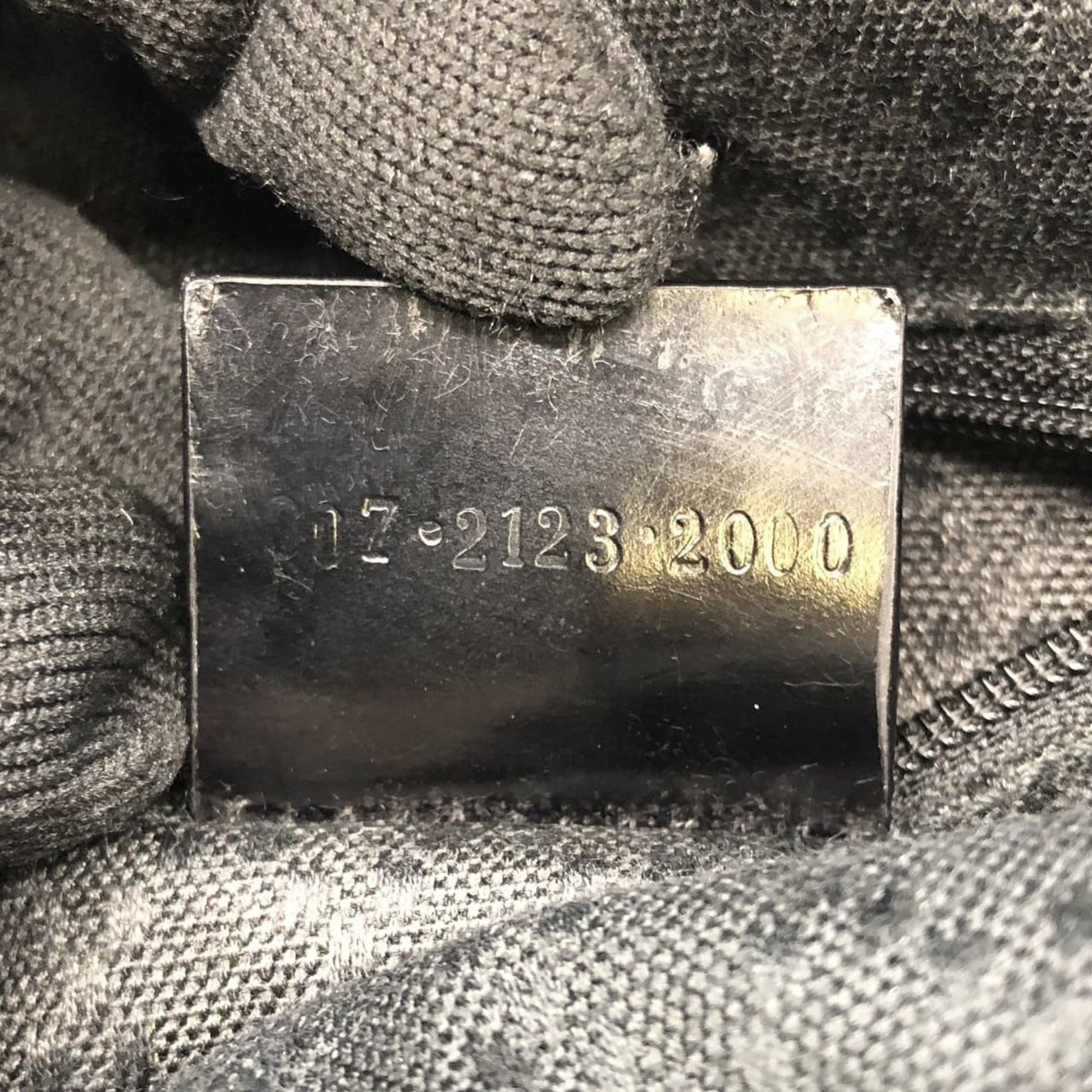 Gucci Black Canvas Leather Handbag Shoulder Bag