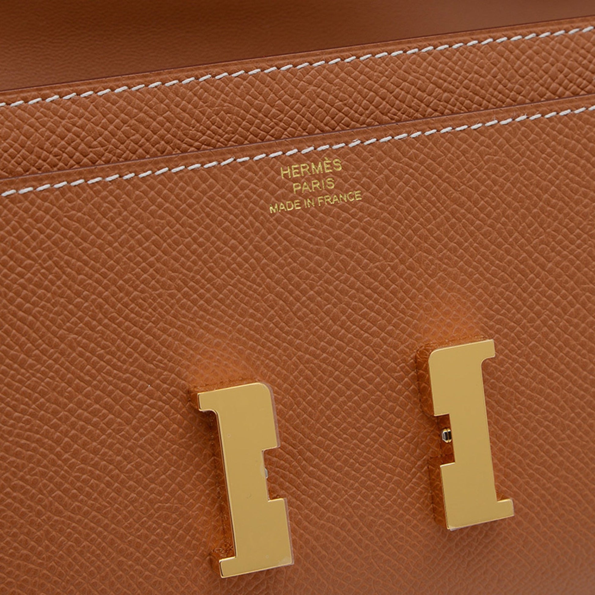 Hermes Constance Epsom Shoulder Bag Leather Gold