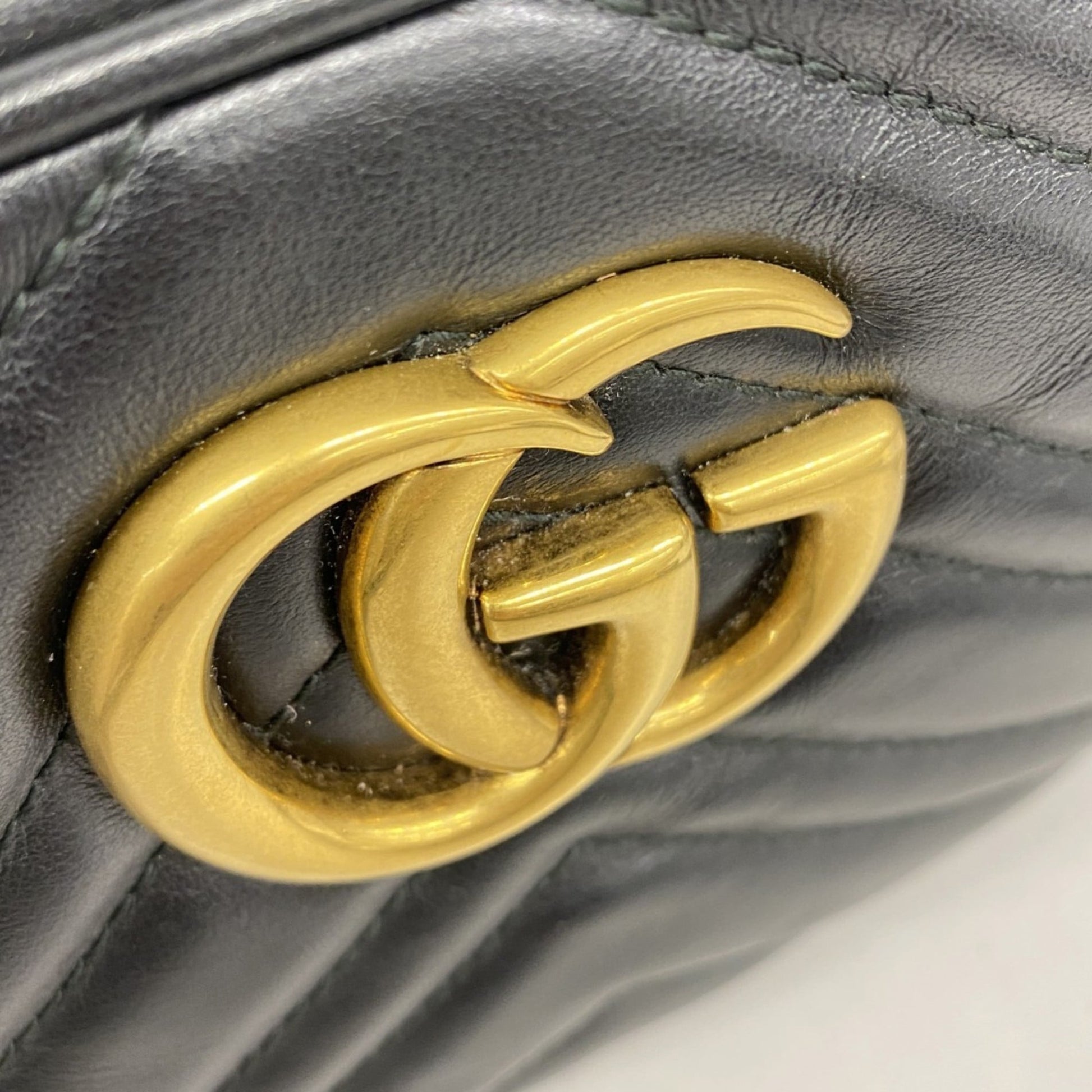 Gucci Black Leather Shoulder Bag
