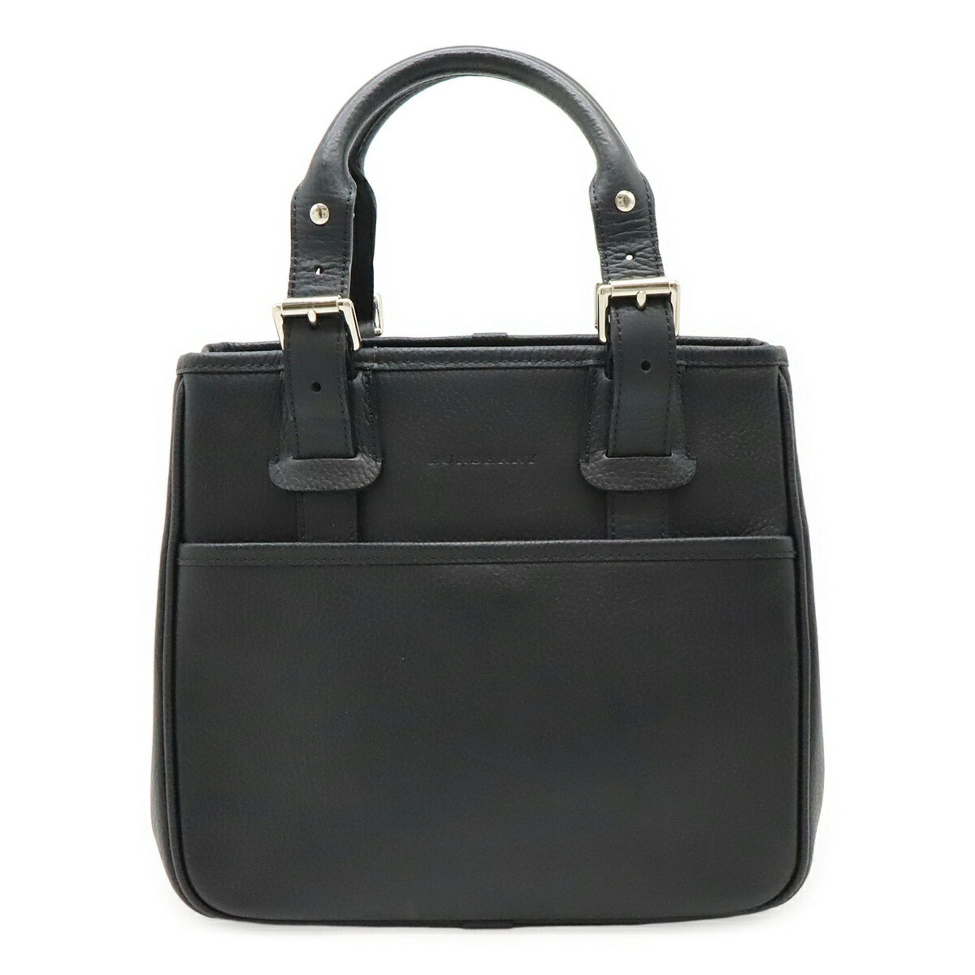 Burberry Handbag Tote Bag Leather Black