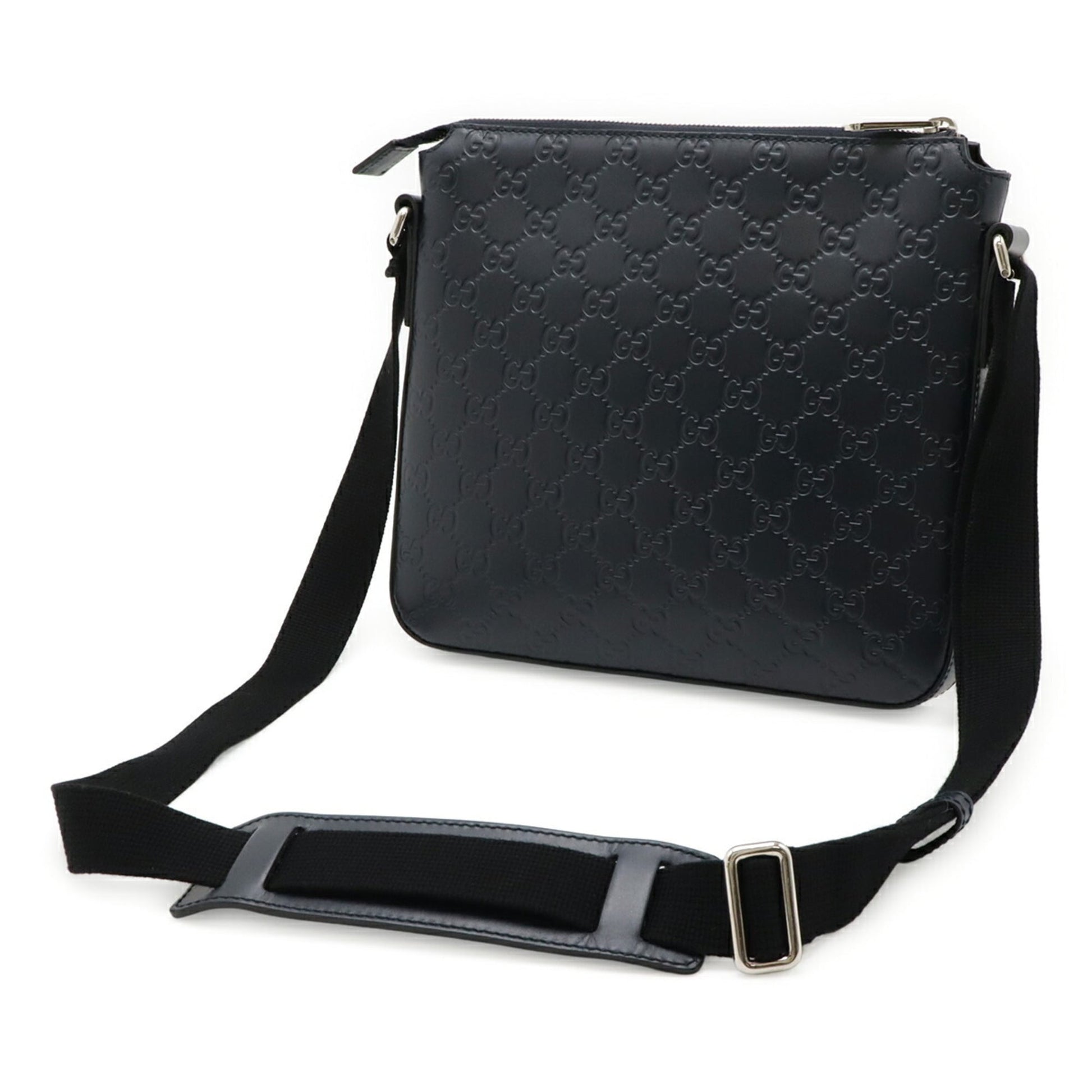 Gucci Guccissima Black Gg Leather Shoulder Bag