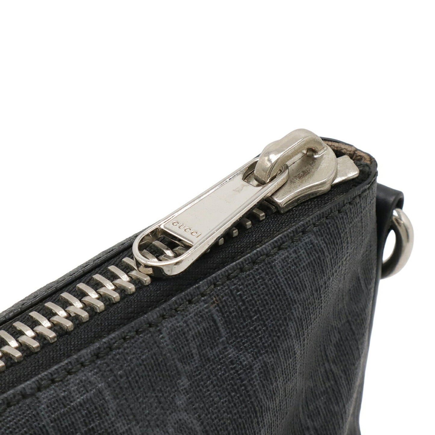 Gucci Black Gray Navy Red Color Gg Supreme Leather Clutch Bag Shoulder Bag