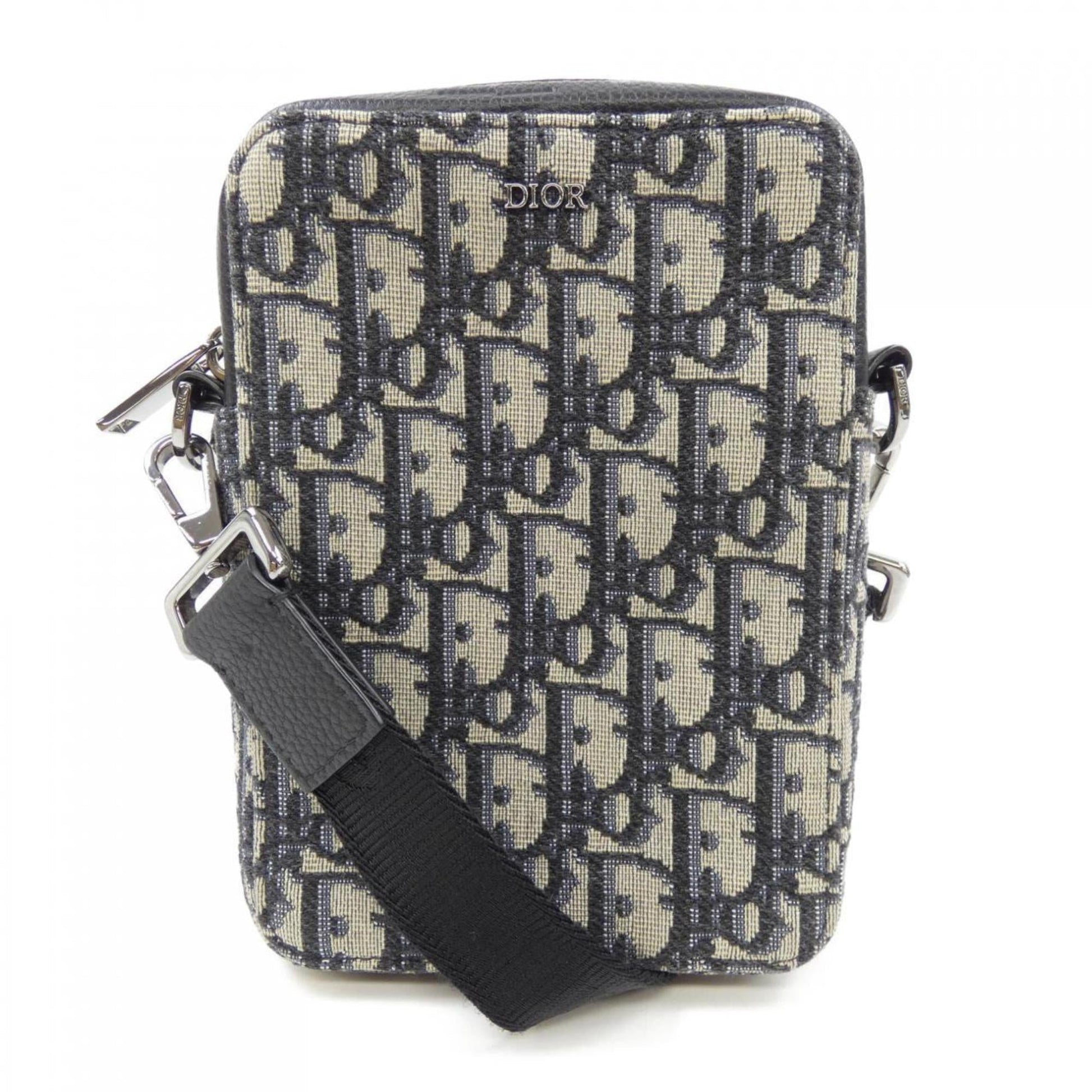Dior Handbag Christian 2 Black Beige Blue