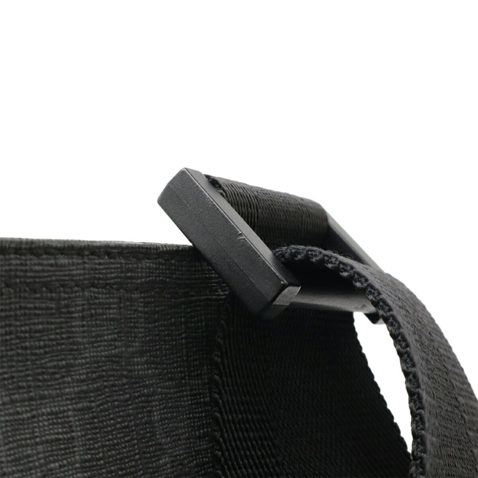 Gucci Black Gray Gg Supreme Leather Shoulder Bag
