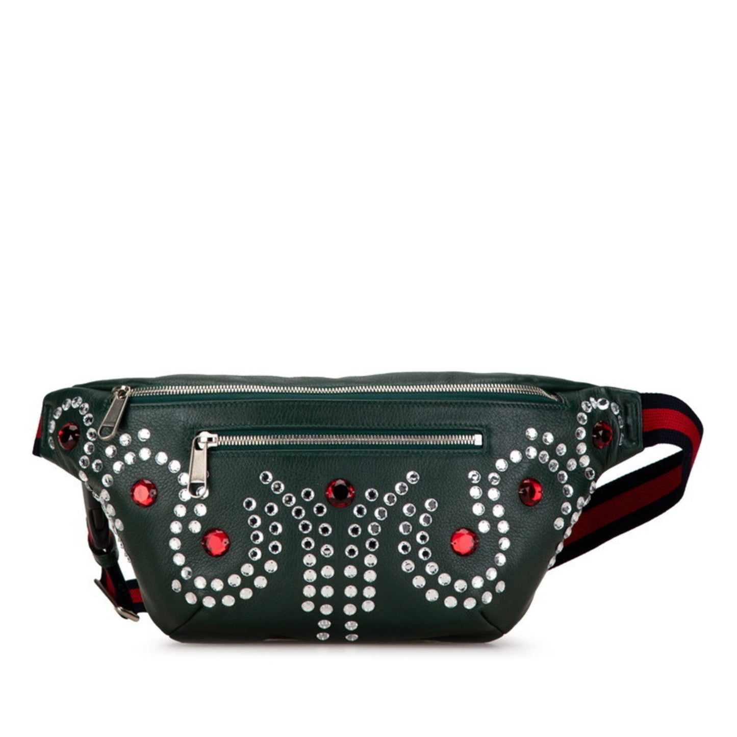 Gucci Moss Green Multi-Color Leather Sling Bag
