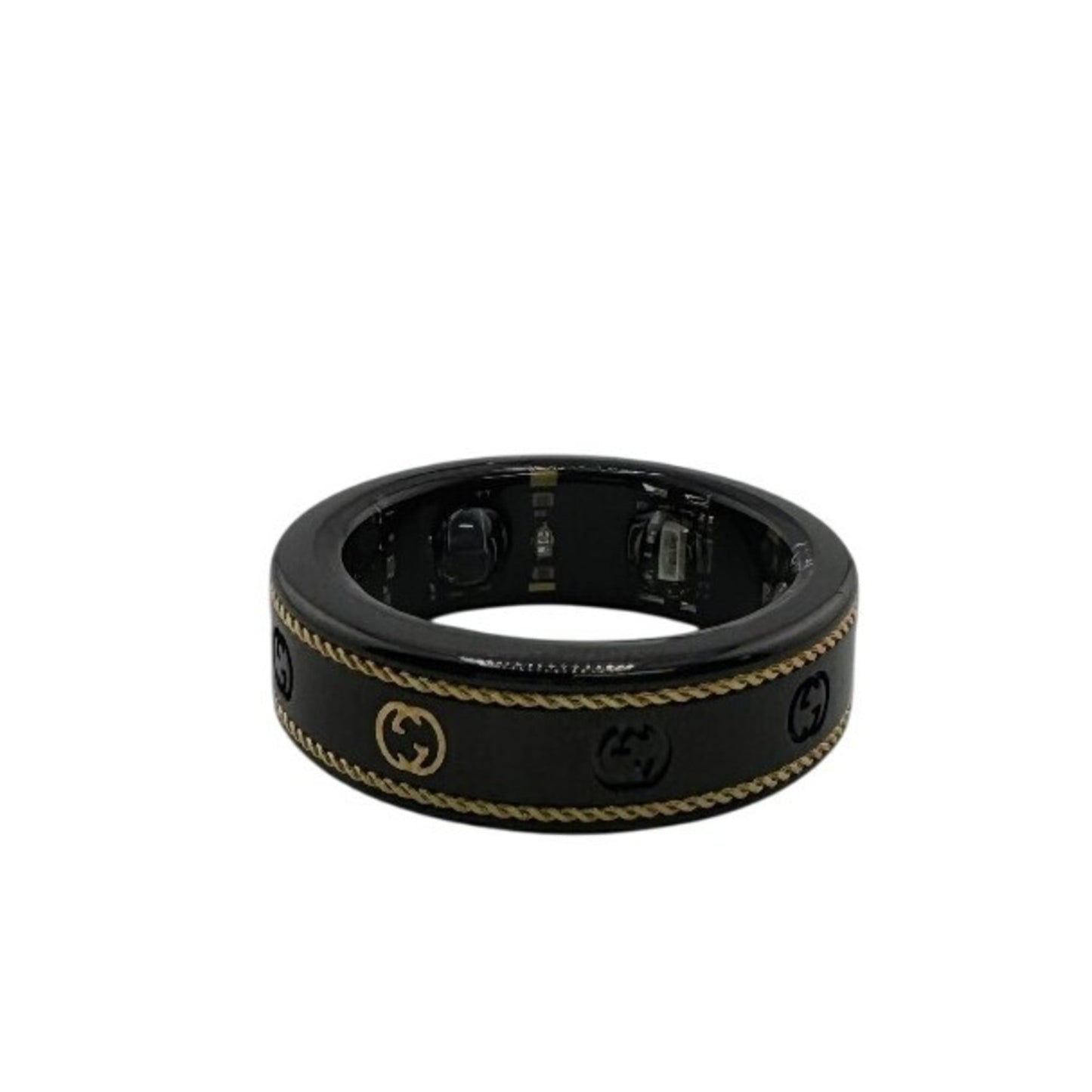 Gucci Gold Black Titanium Band Ring