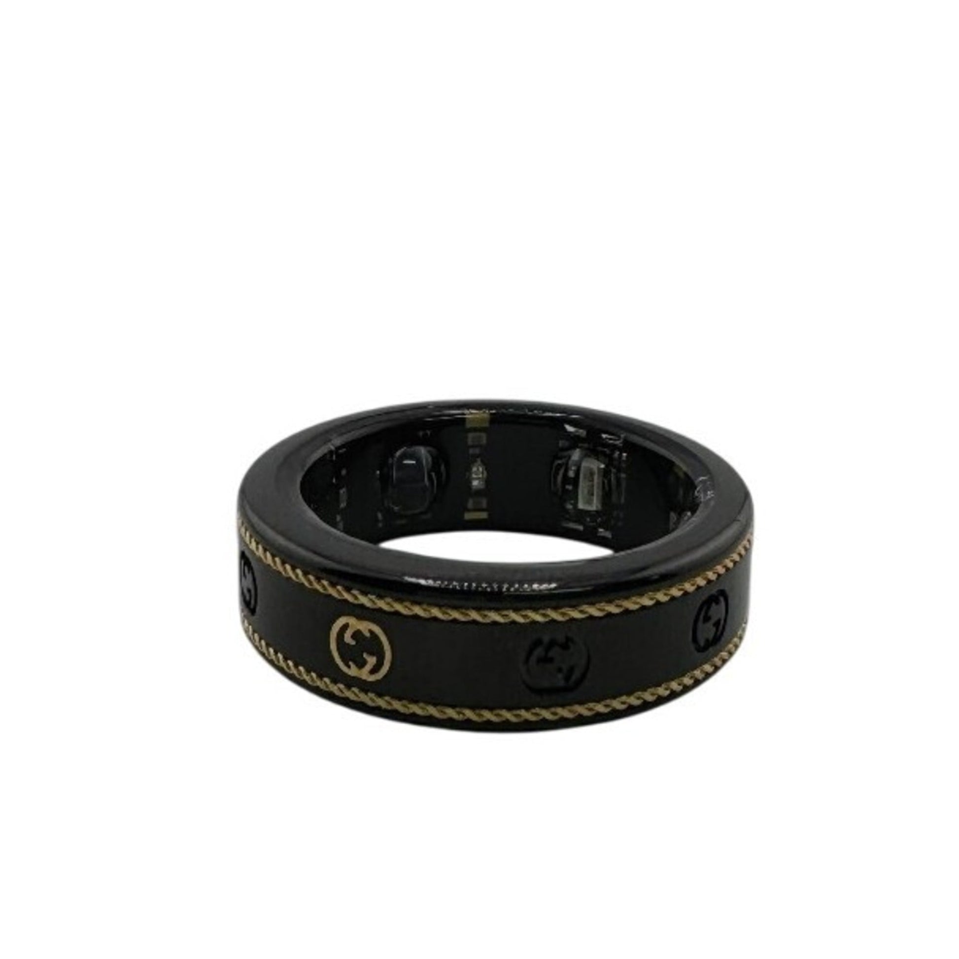 Gucci Gold Black Titanium Band Ring