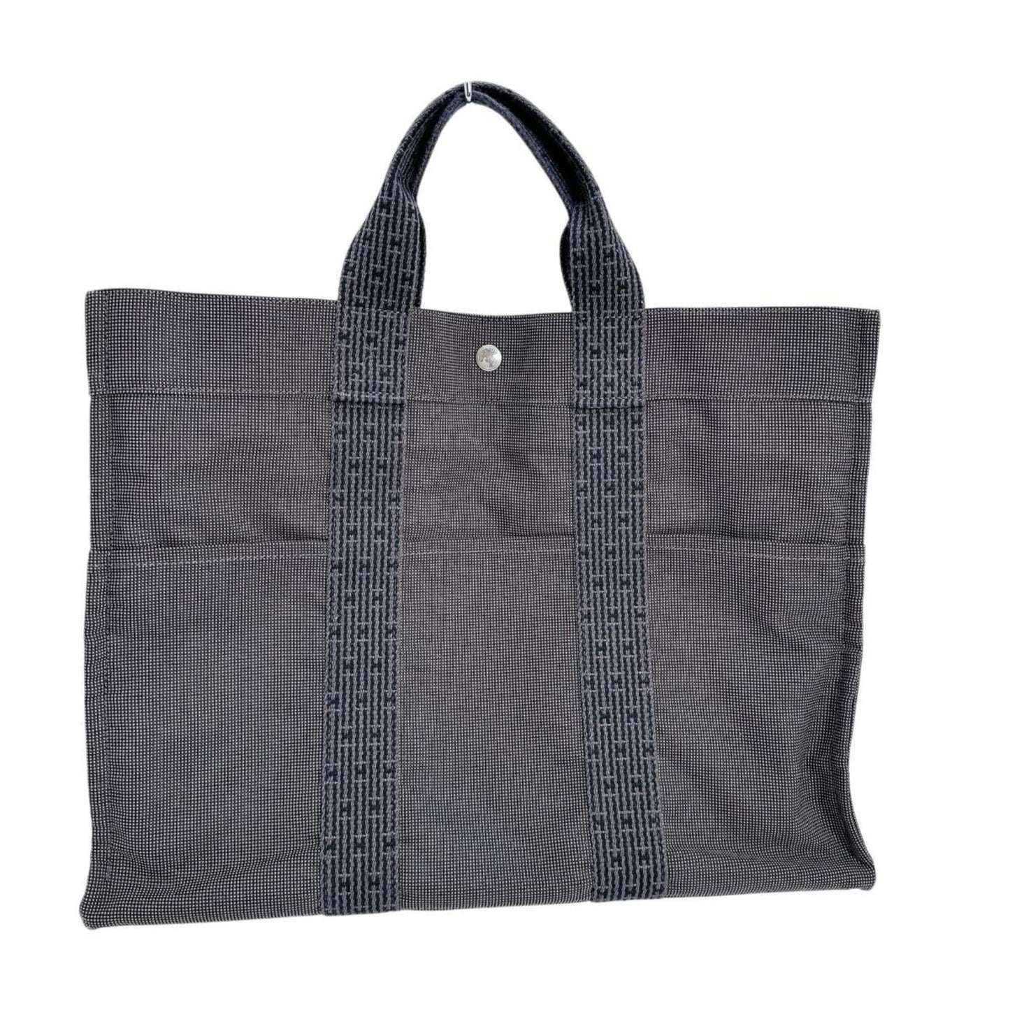 Hermes Handbag Tote Bag Canvas Gray