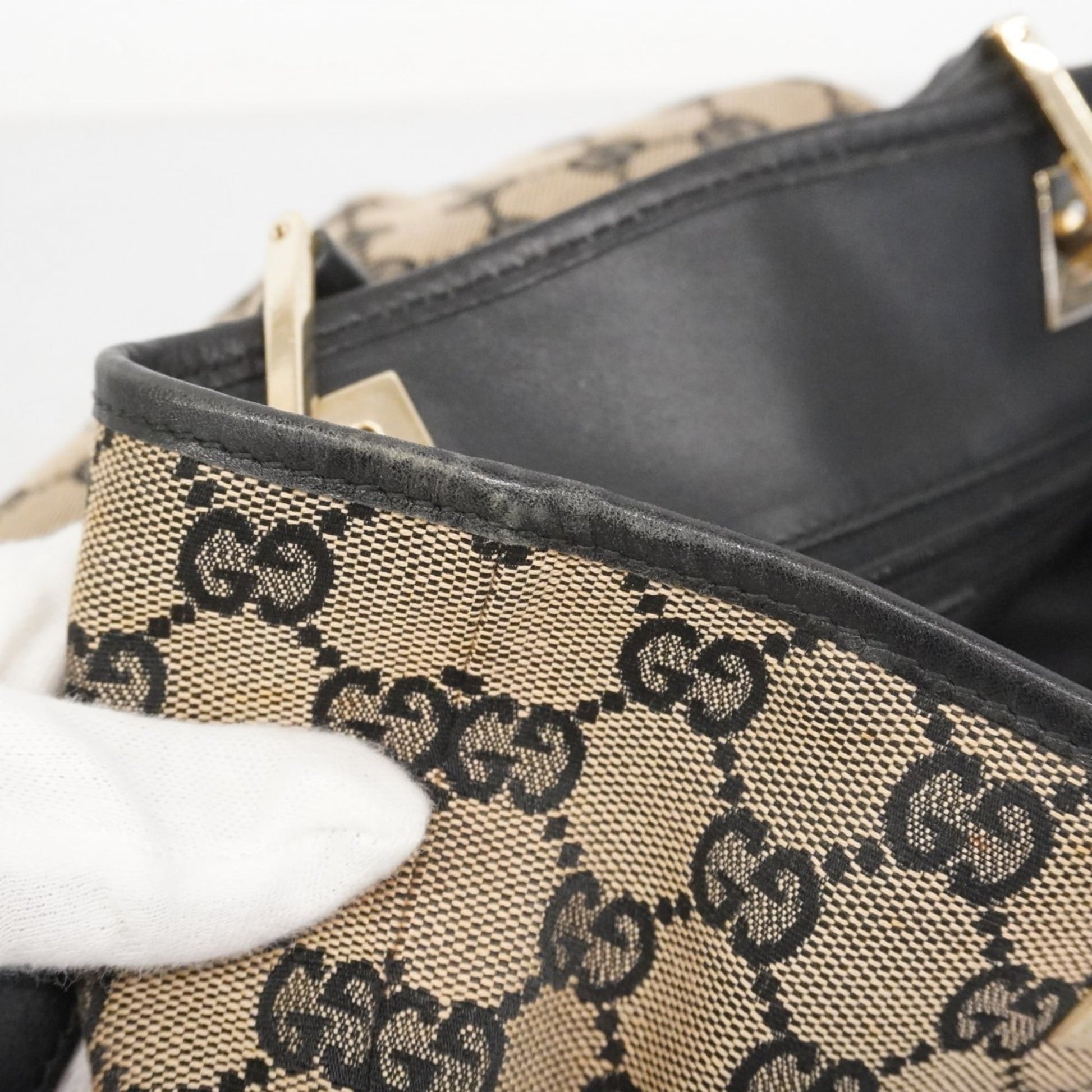 Gucci Black Canvas Tote Bag