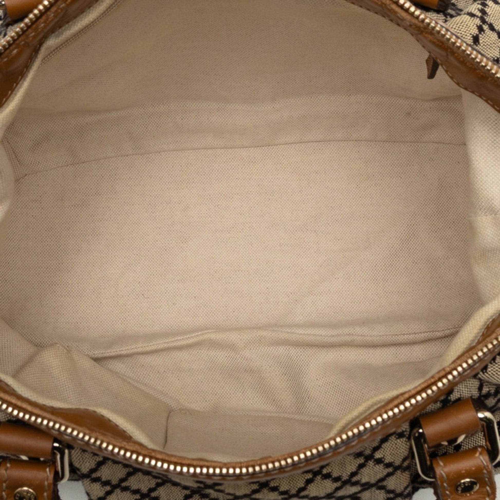 Gucci Beige Canvas Leather Handbag Shoulder Bag
