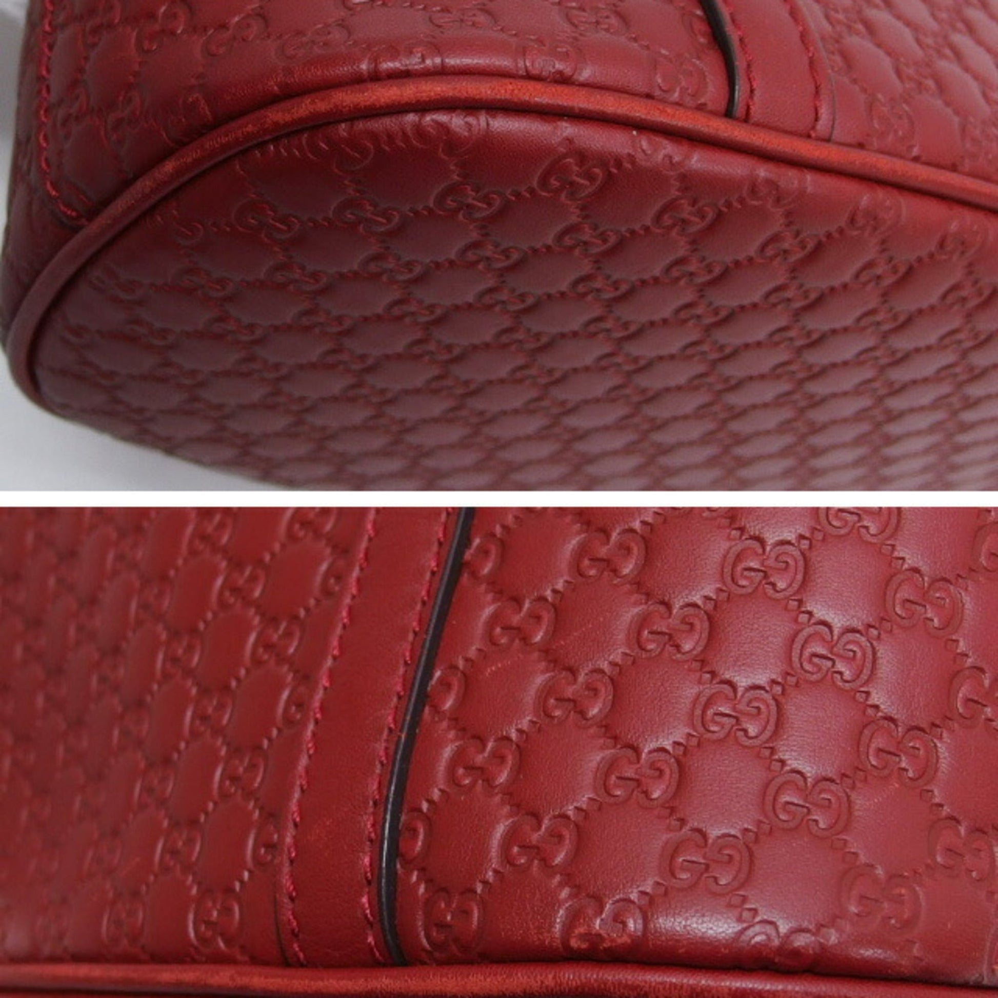 Gucci Red Color Leather Handbag Shoulder Bag