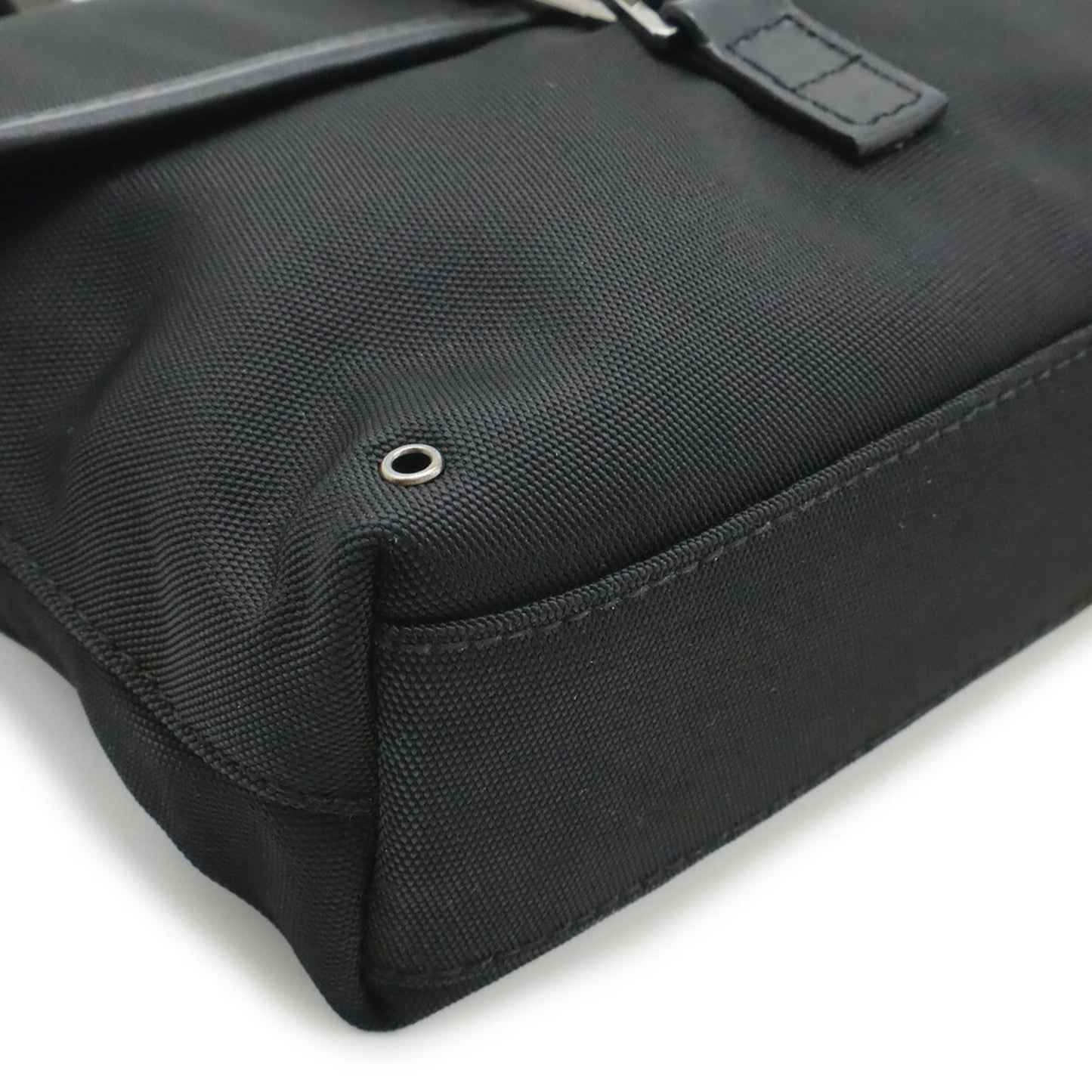 Gucci Black Nylon Canvas Leather Fanny Pack