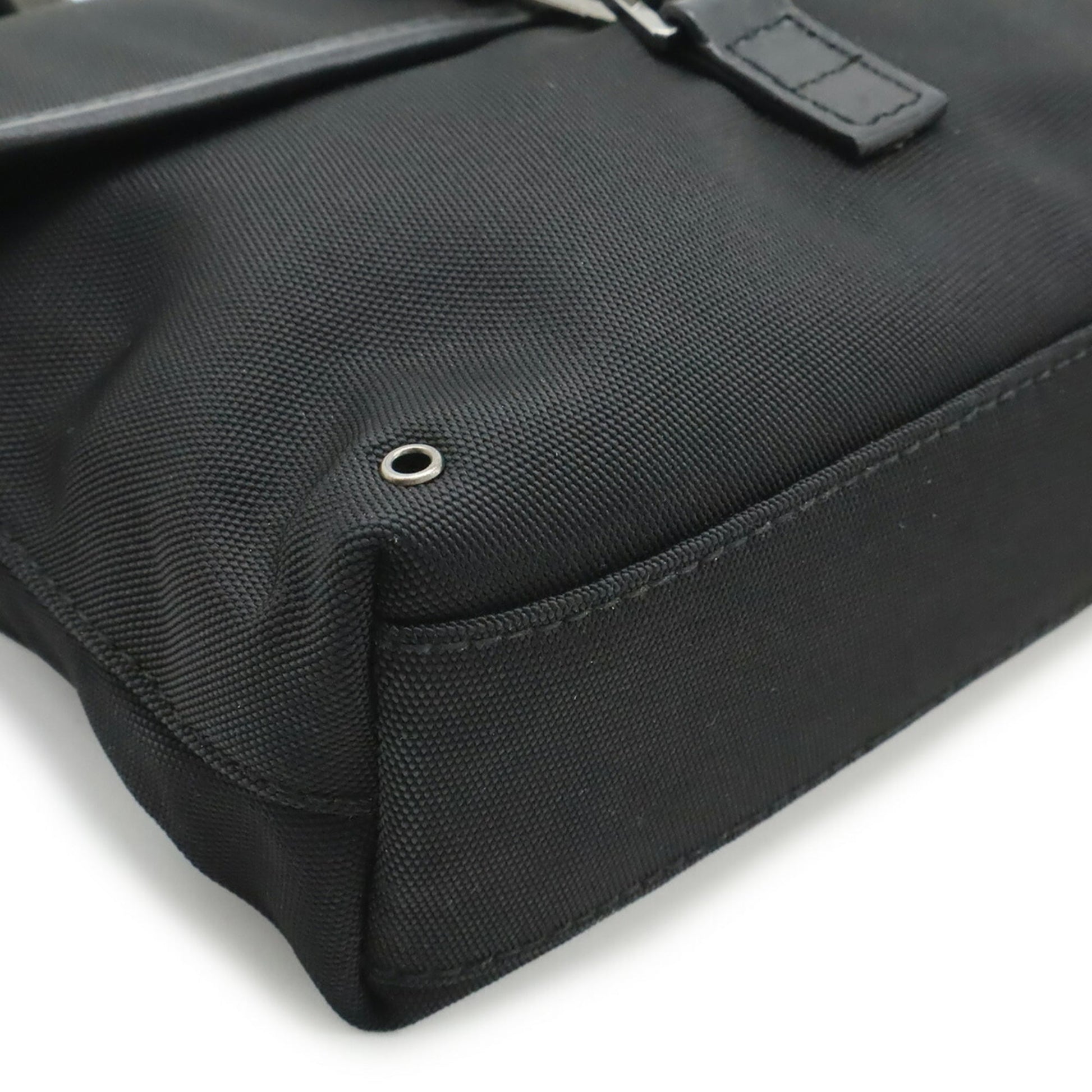 Gucci Black Nylon Canvas Leather Fanny Pack