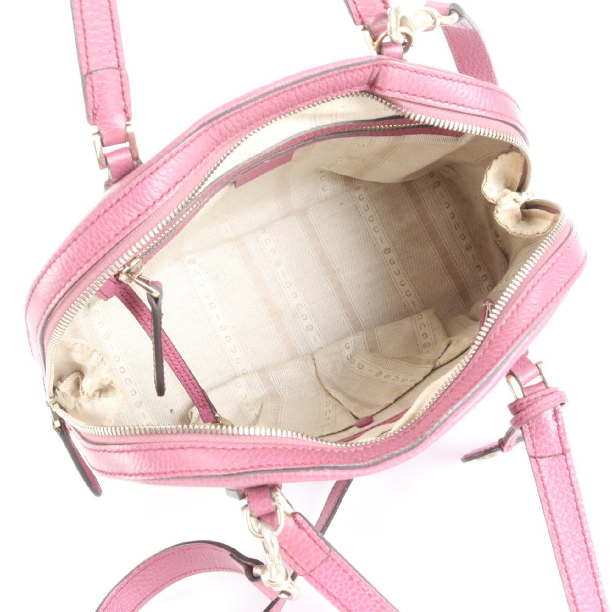 Gucci Pink Leather Shoulder Bag