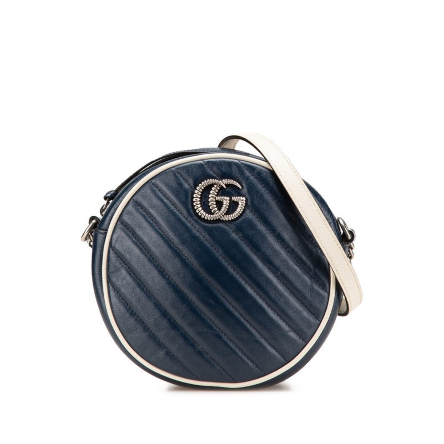 Gucci Navy Leather Shoulder Bag