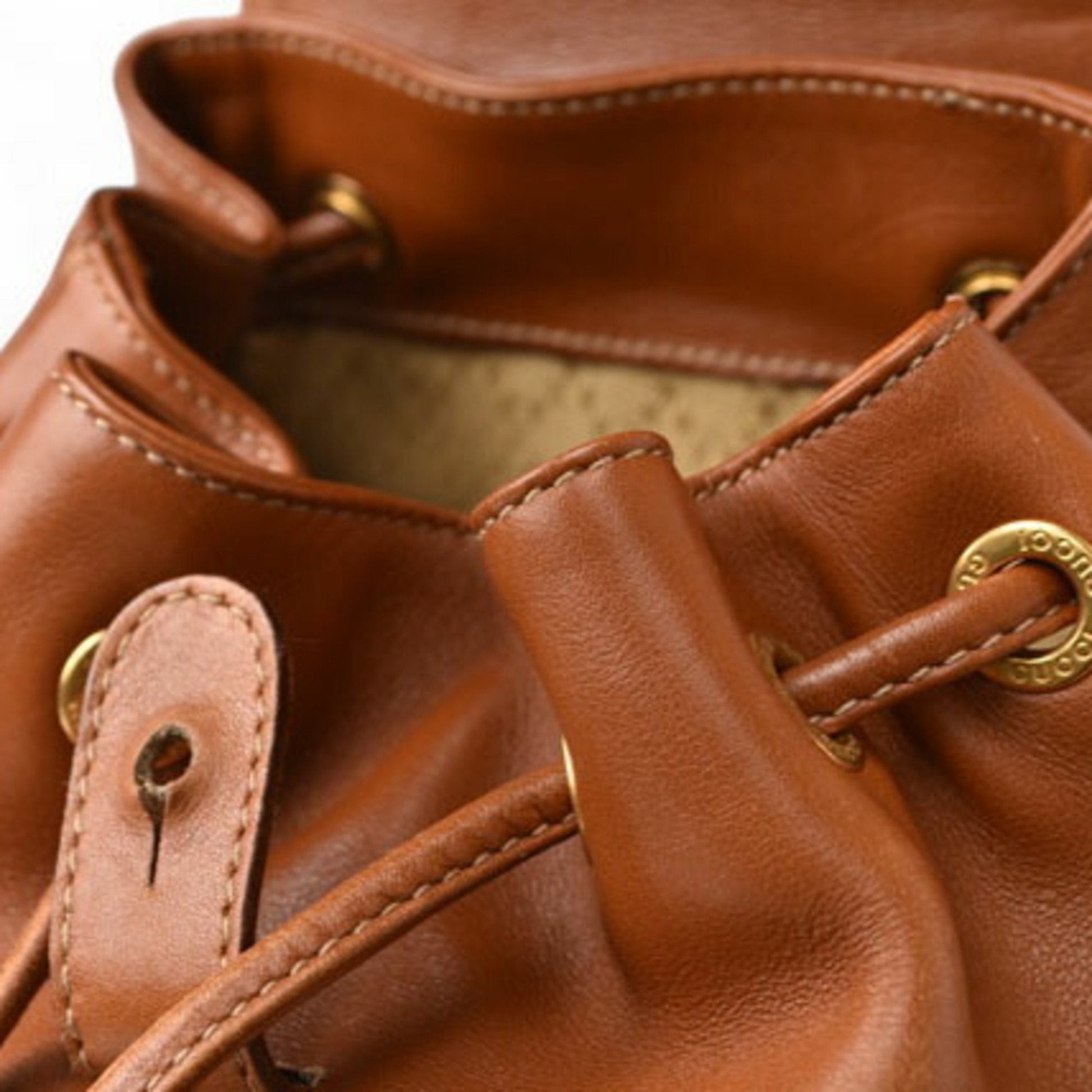 Gucci Brown Leather Backpack