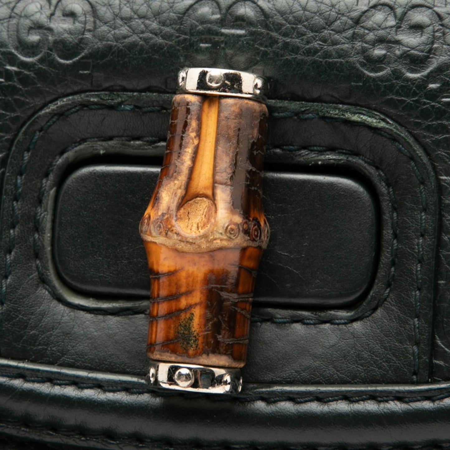 Gucci Green Leather Handbag Shoulder Bag