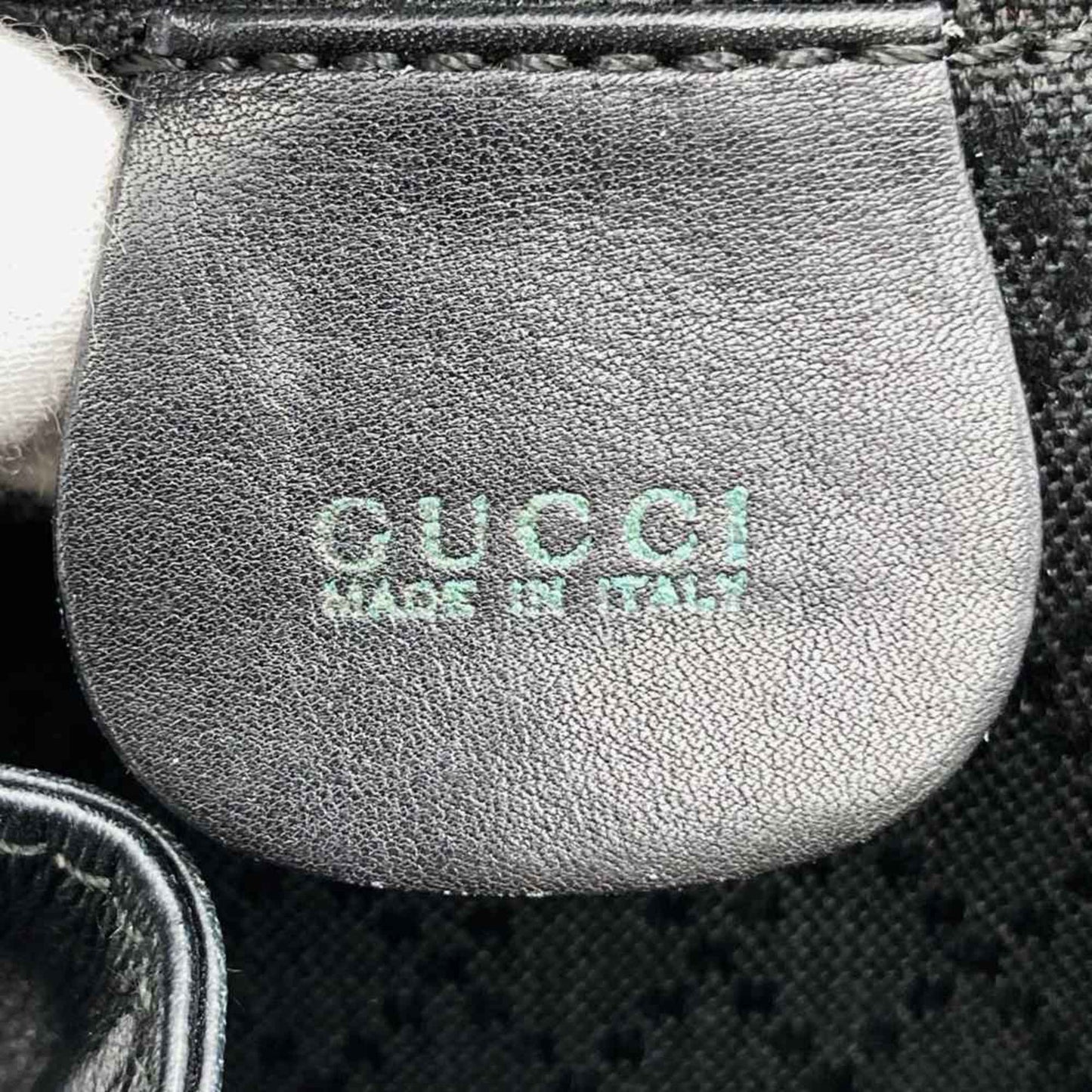 Gucci Black Leather Bamboo Backpack